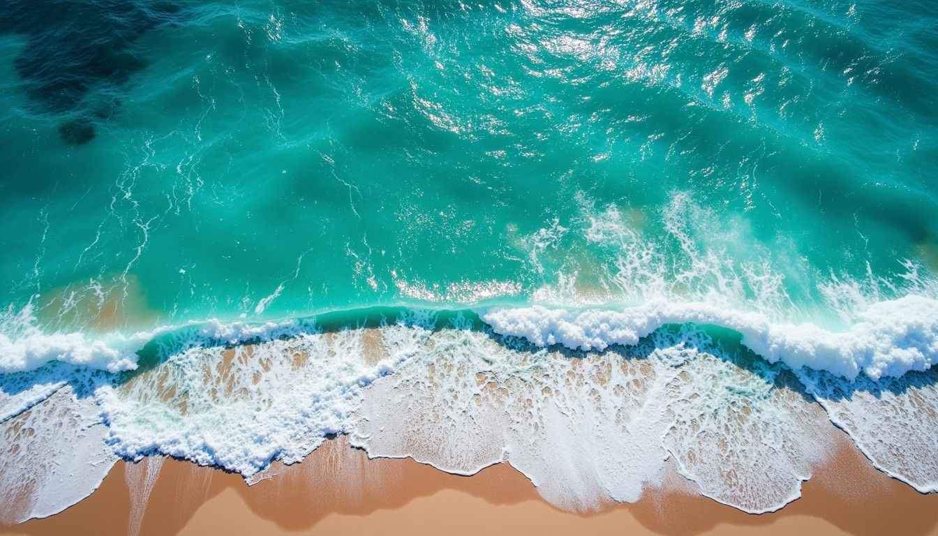 1344x768 Free Turquoise Ocean Patterns Image, Waves, Turquoise