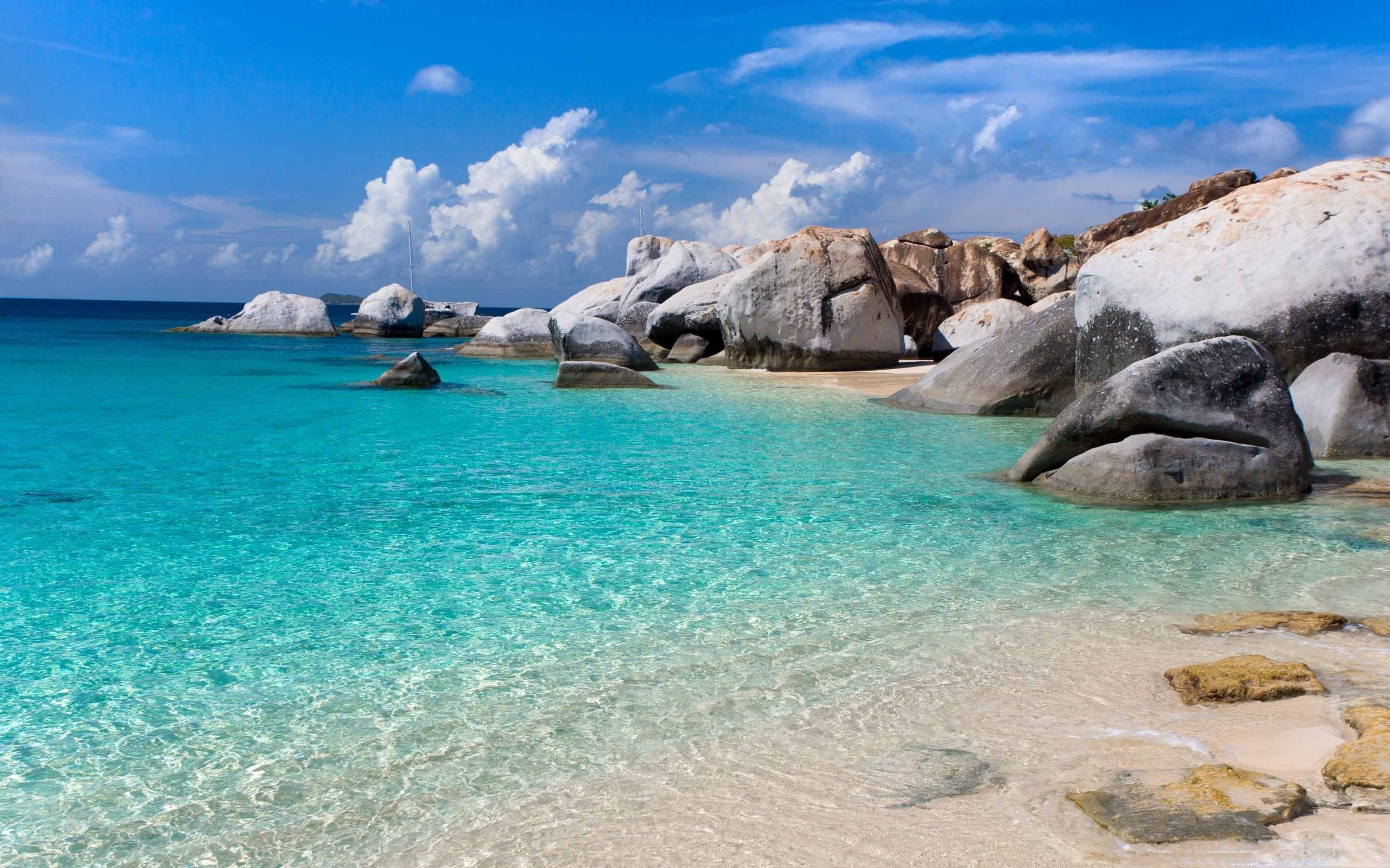2880x1800 Tropical Beach MacBook Air Wallpaper Download