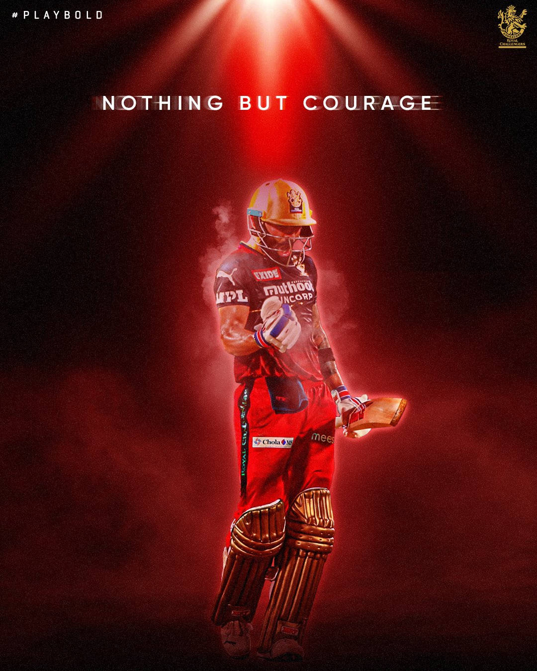 1080x1350 Download Nothing But Courage Rcb Team Wallpaper