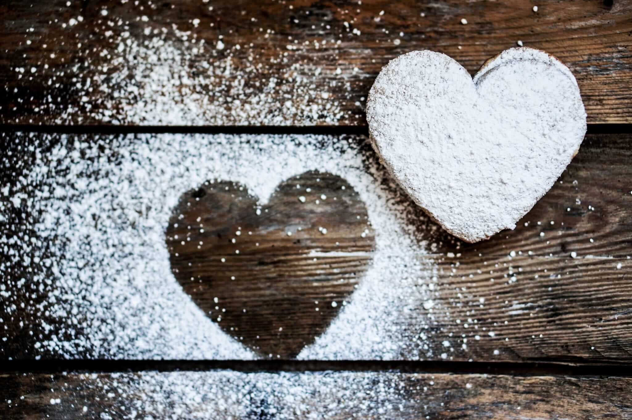 2048x1361 Heart cookies with sugar powder on rustic wooden background F. Lewis College of Nursing and Health Professions