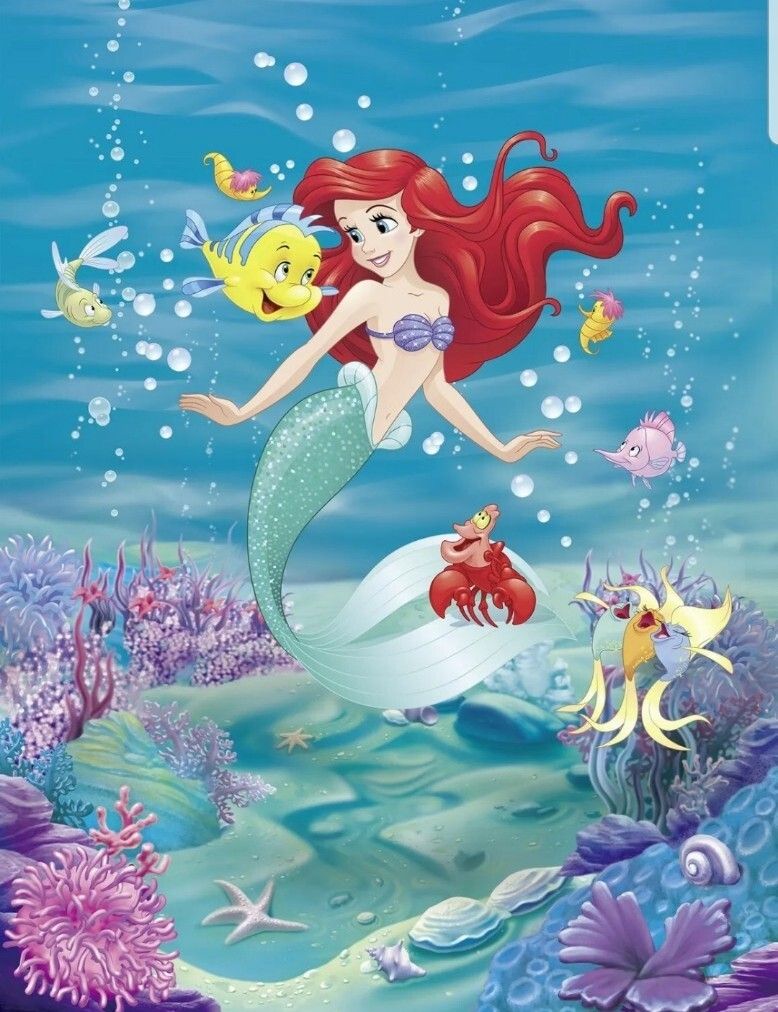 778x1012 Photo wallpaper Ariel Disney girl's bedroom Mermaid wall mural giant poster