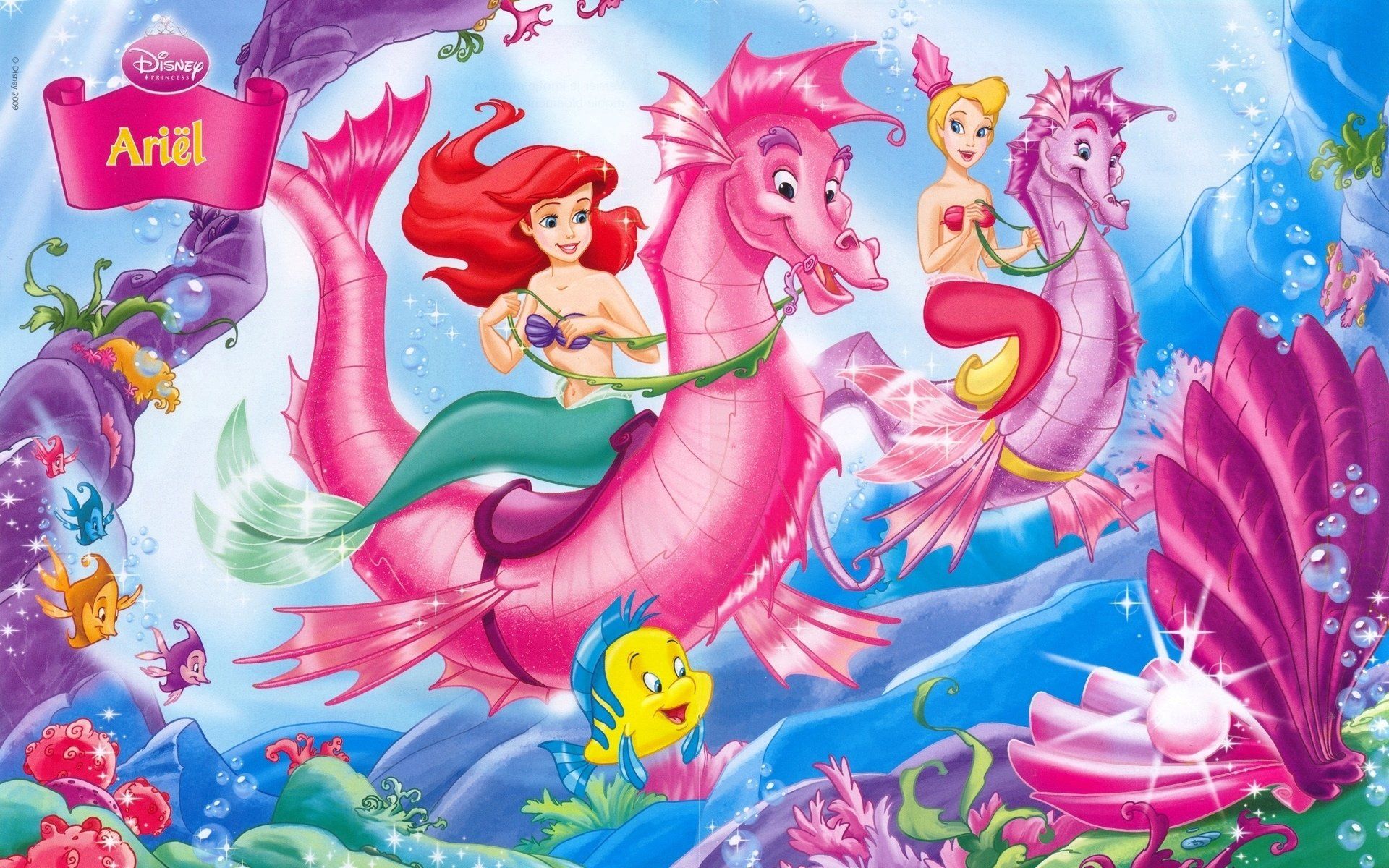1920x1200 The Little Mermaid Ariel & Friends HD Wallpaper's Classic Underwater Magicx1200