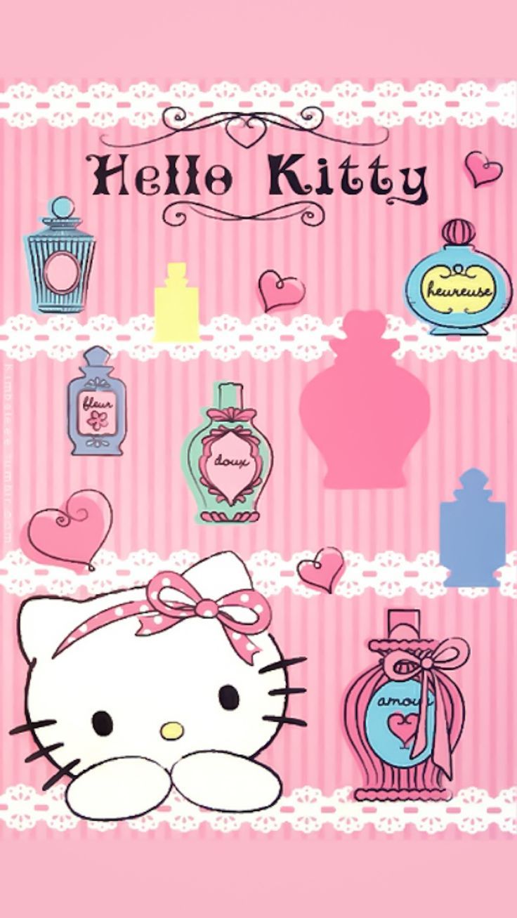 736x1307 Pink hello kitty card. Lulu caty pink