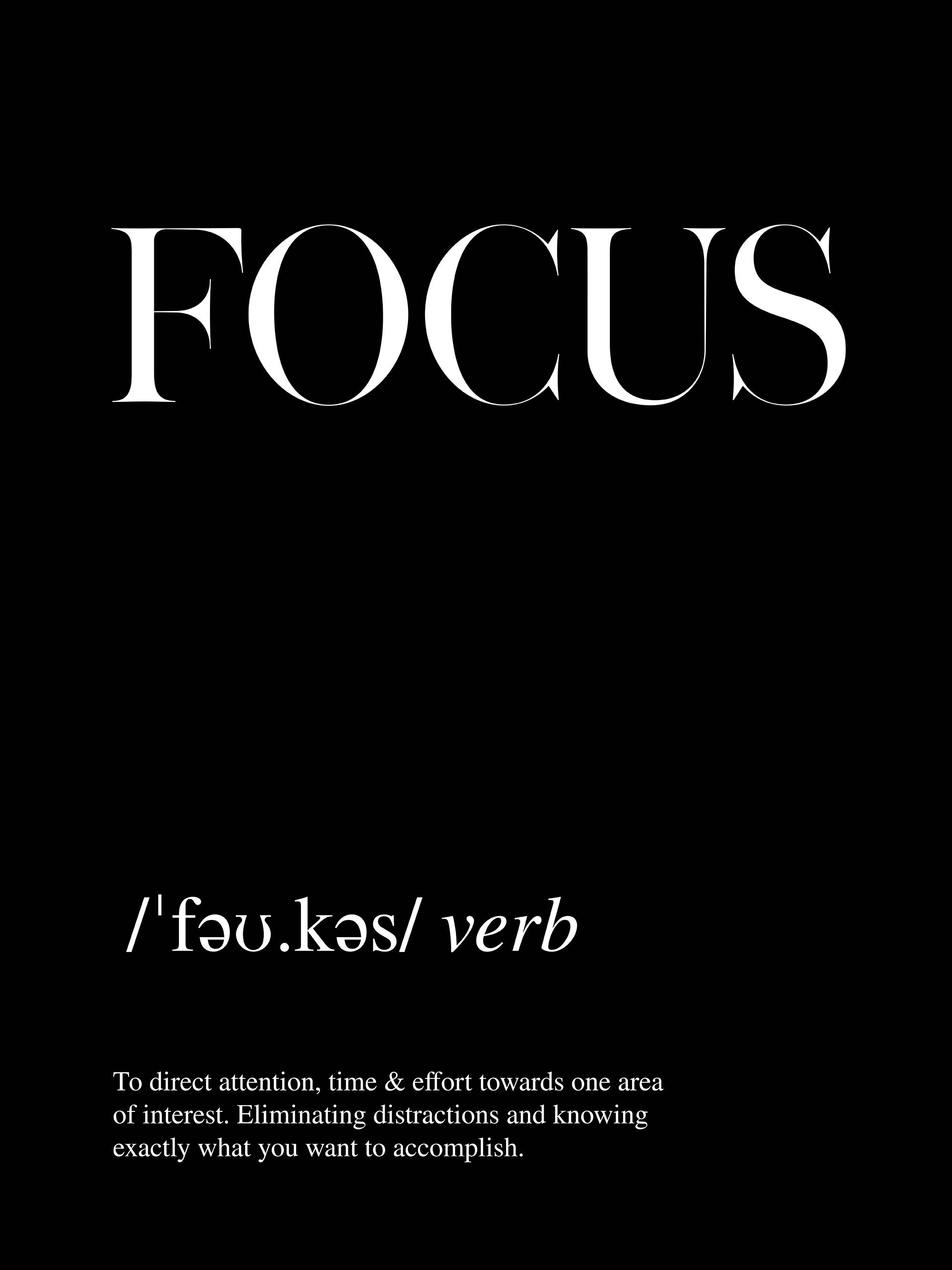 2000x2667 Focus Poster 12 x 16 in