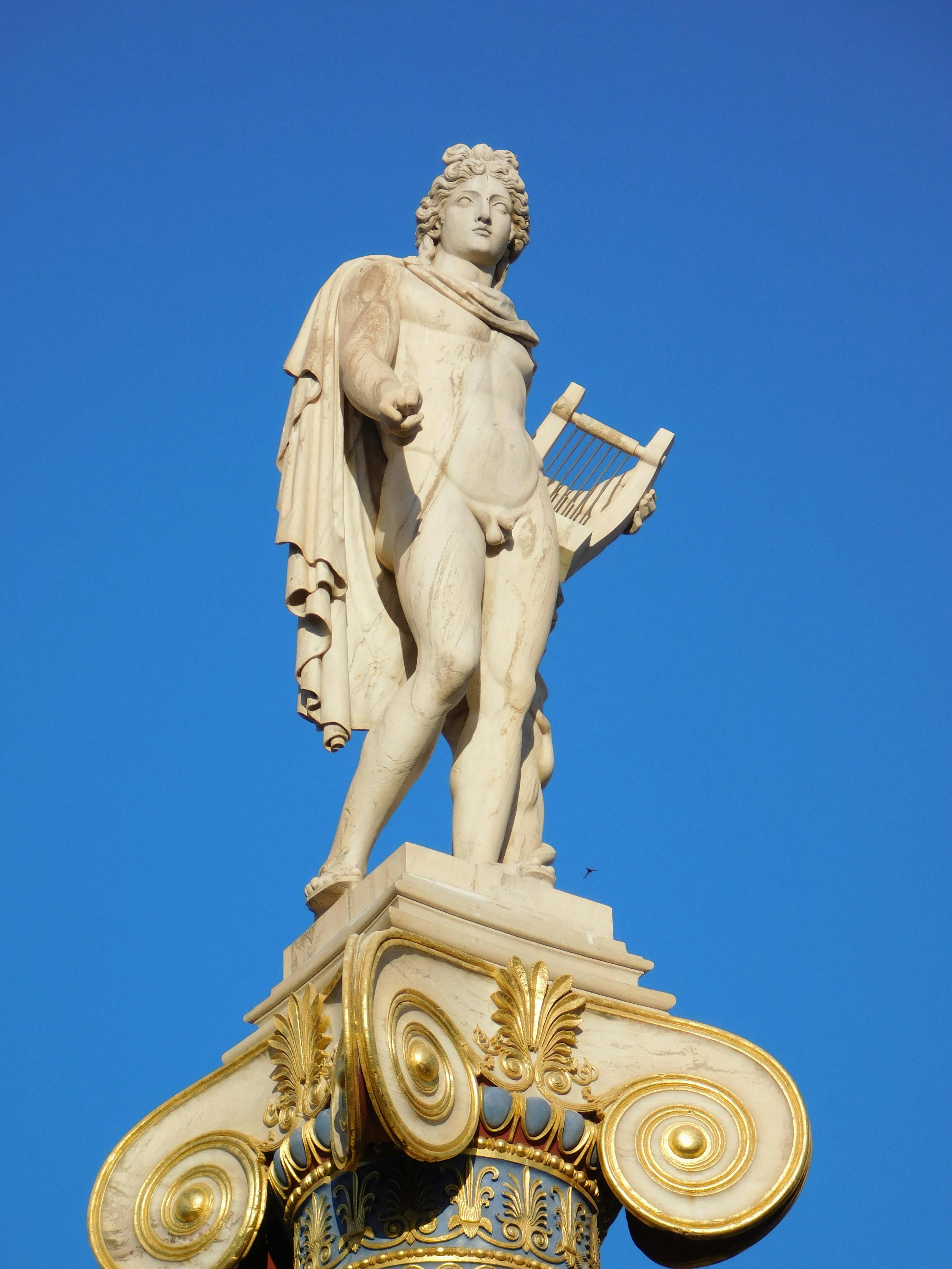3456x4608 Statue of Apollo Holding a Lyre · Free