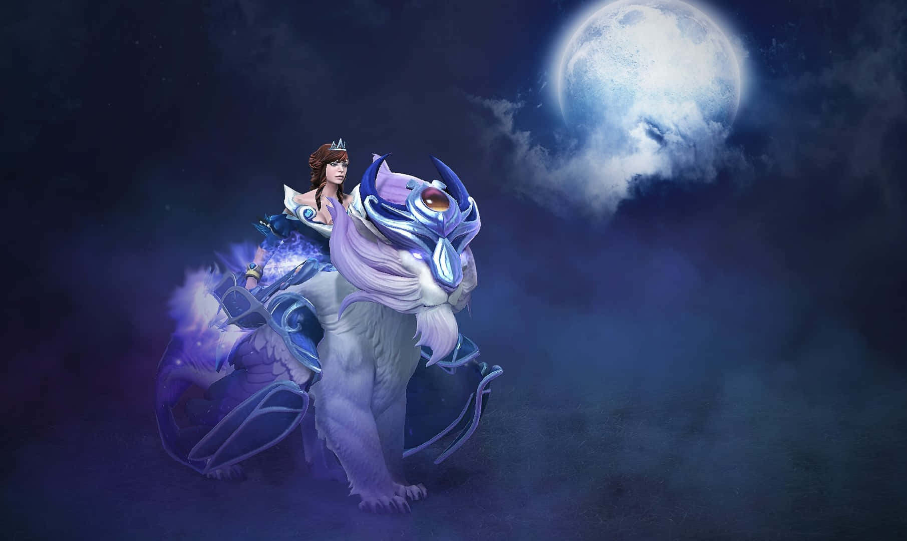 1811x1080 Download Mirana, the Princess of the Moon, in all her majestic glory on her mount. Wallpaper