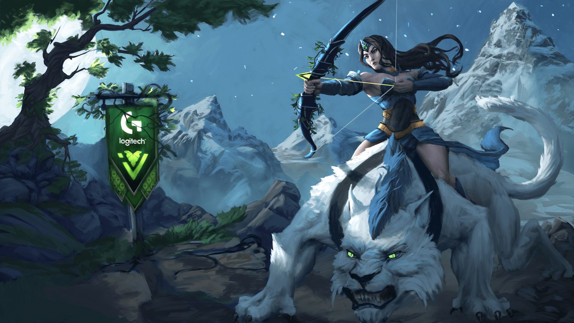 1920x1080 That's a nice Mirana and Sagan artwork from team IVY