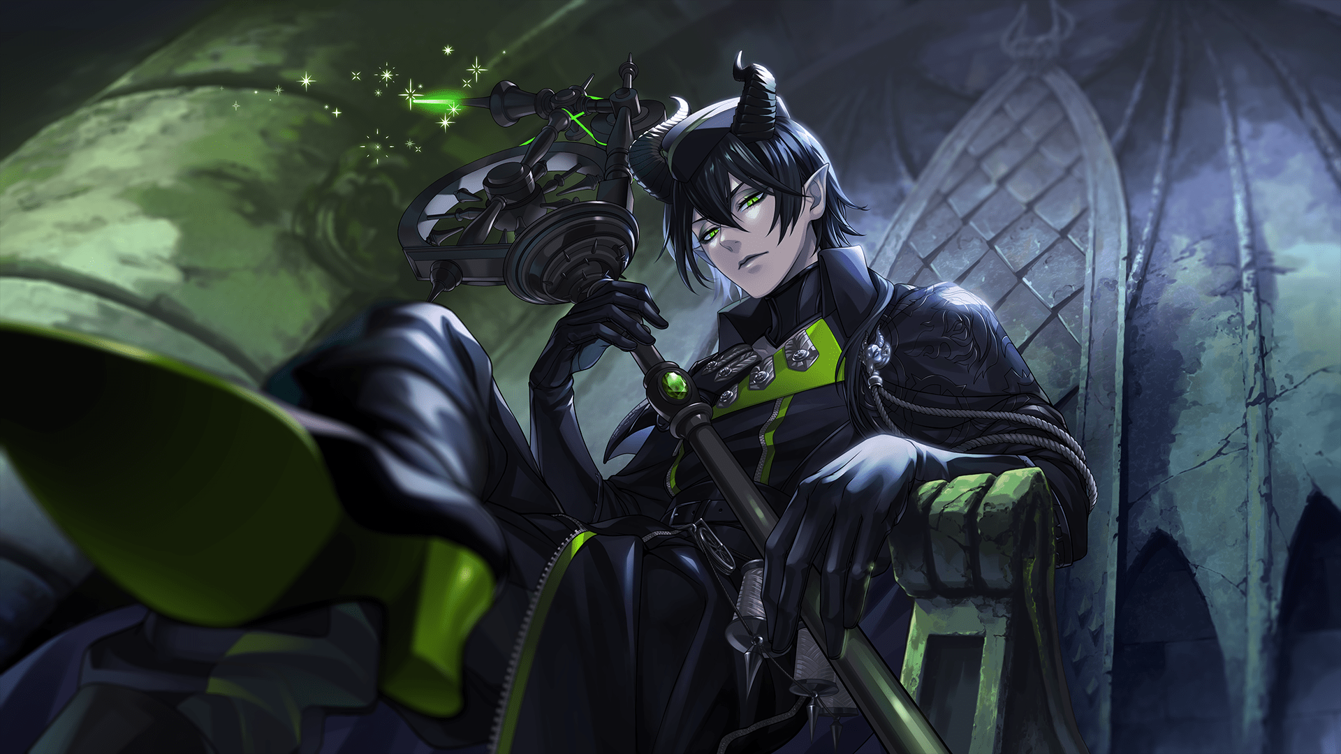 1920x1080 Malleus Draconia HD Wallpaper. Twisted Wonderland Video Game Art