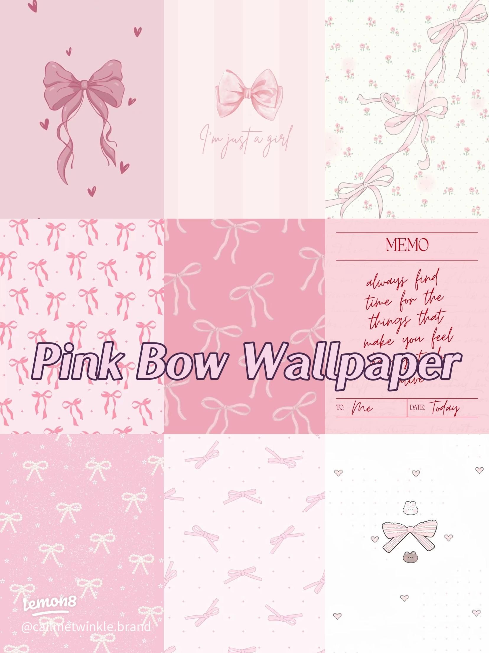 1656x2208 Coquette Pink Bow Wallpaper (Free Cute Girly Aesthetic Background)