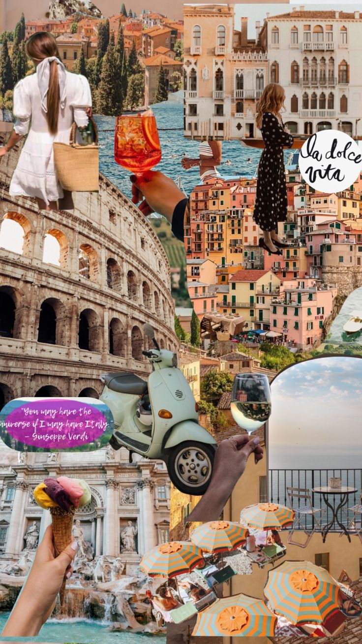 736x1308 Italy Collage Wallpaper