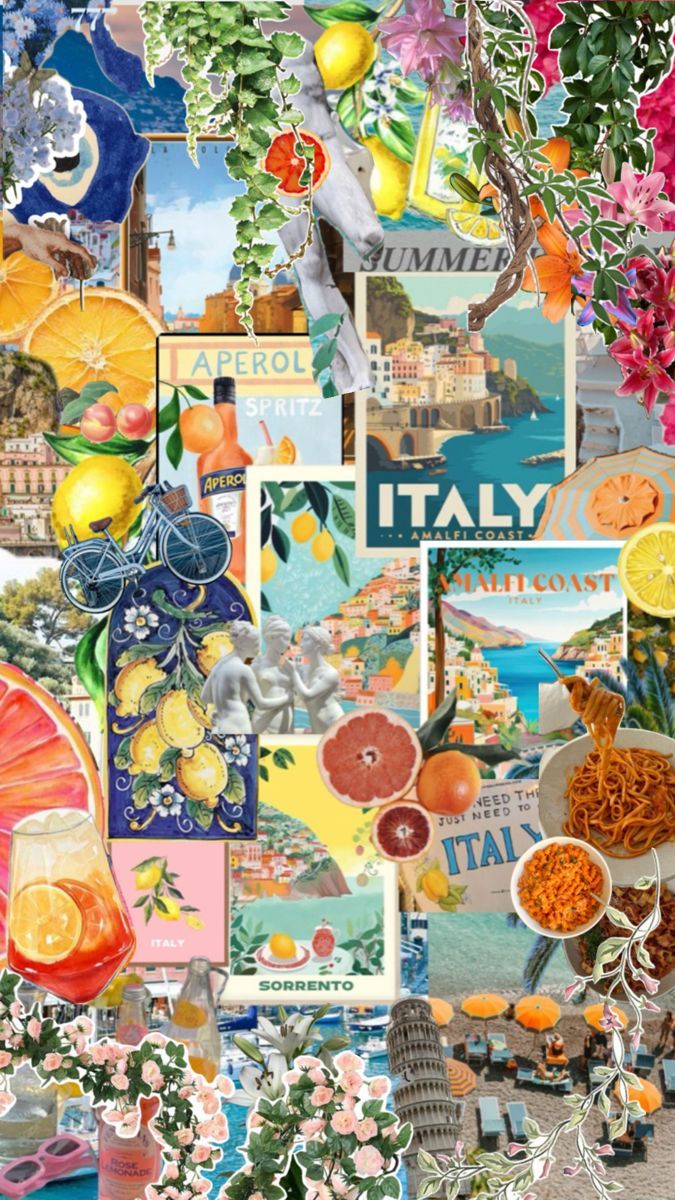 675x1200 Collage, colorful, Italy