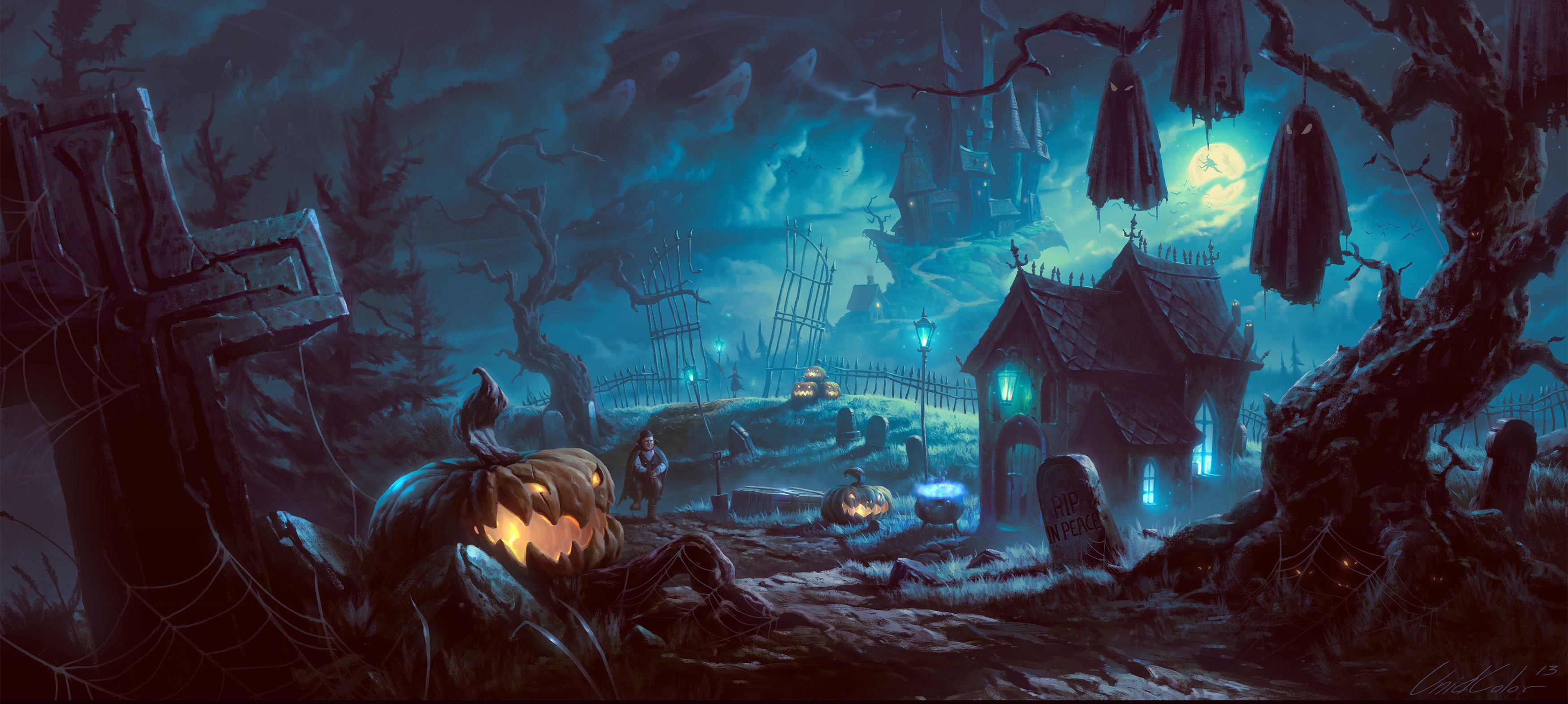 3500x1571 Scary Desktop Background