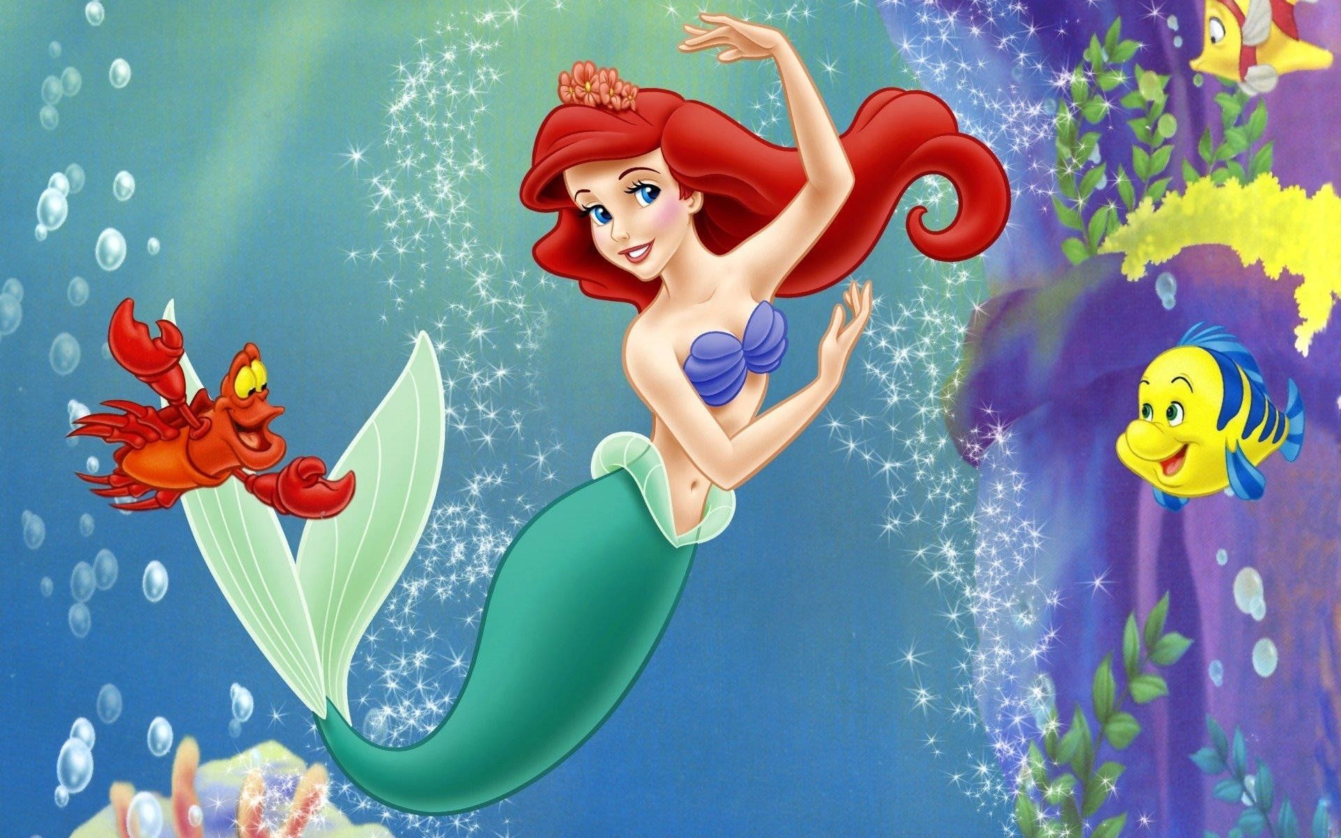 1920x1200 Download Cute Aesthetic Disney Princess Ariel Sea Wallpaper
