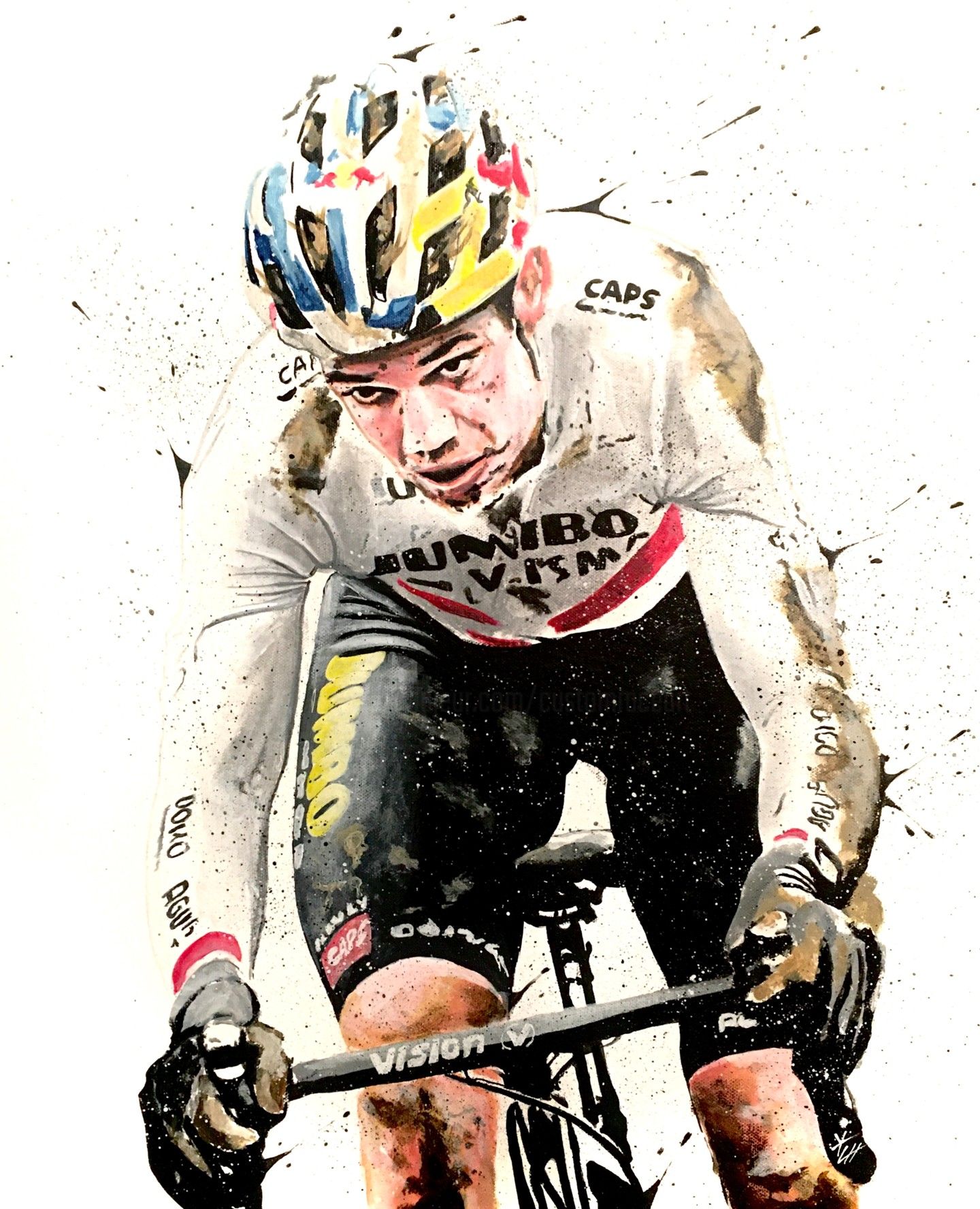 1440x1776 Wout Van Aert, Painting