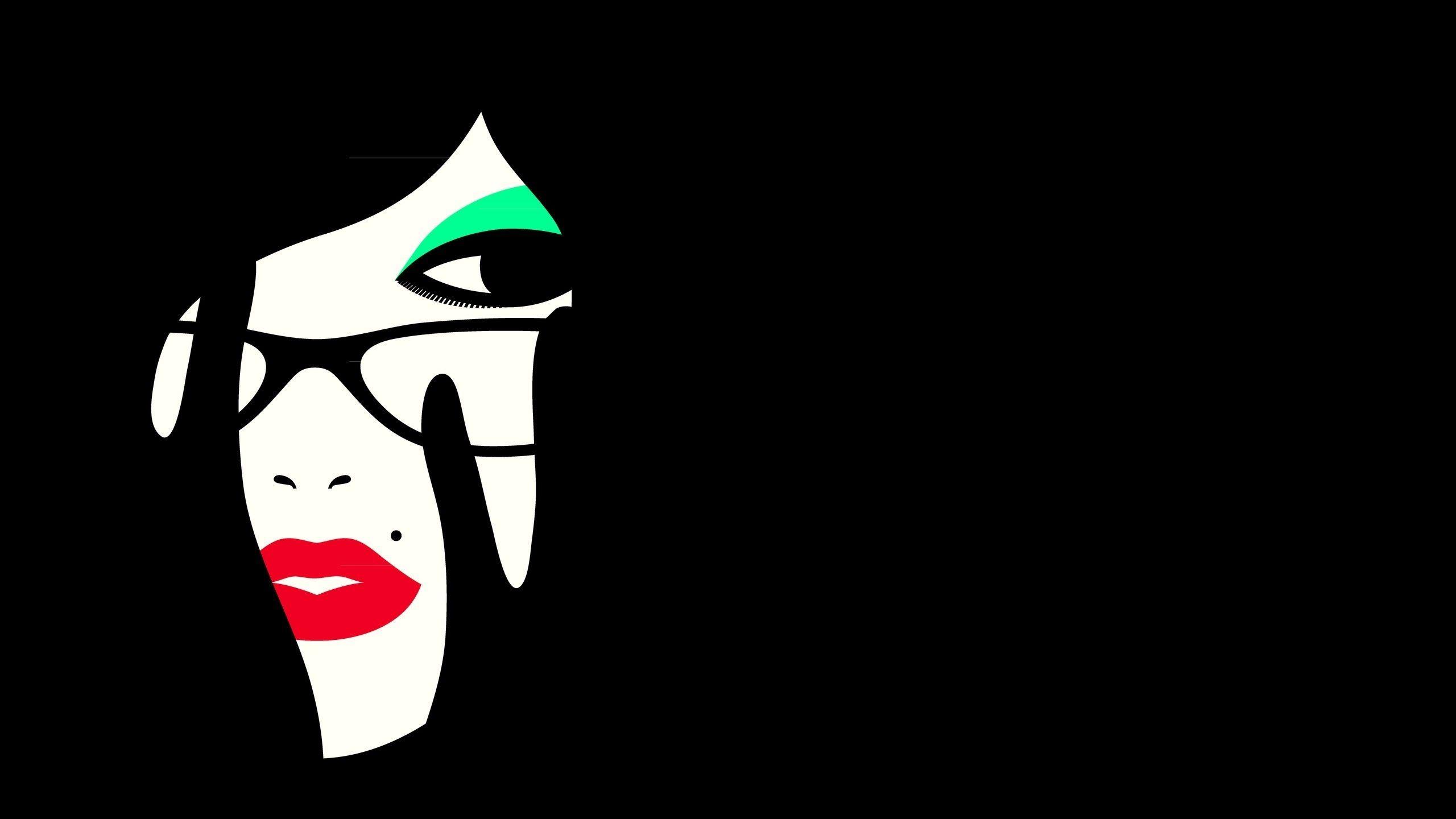2560x1440 girl, face, makeup 1440P Resolution Wallpaper, HD Vector