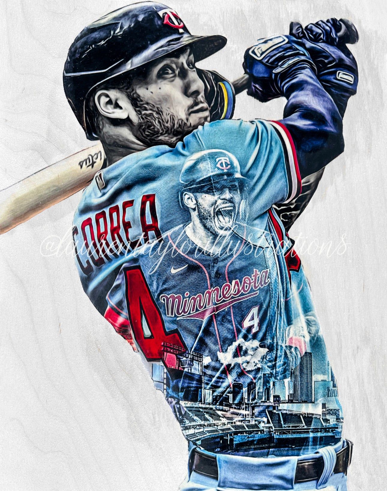 1290x1638 C4 (Carlos Correa) Minnesota Twins Licensed MLB Print