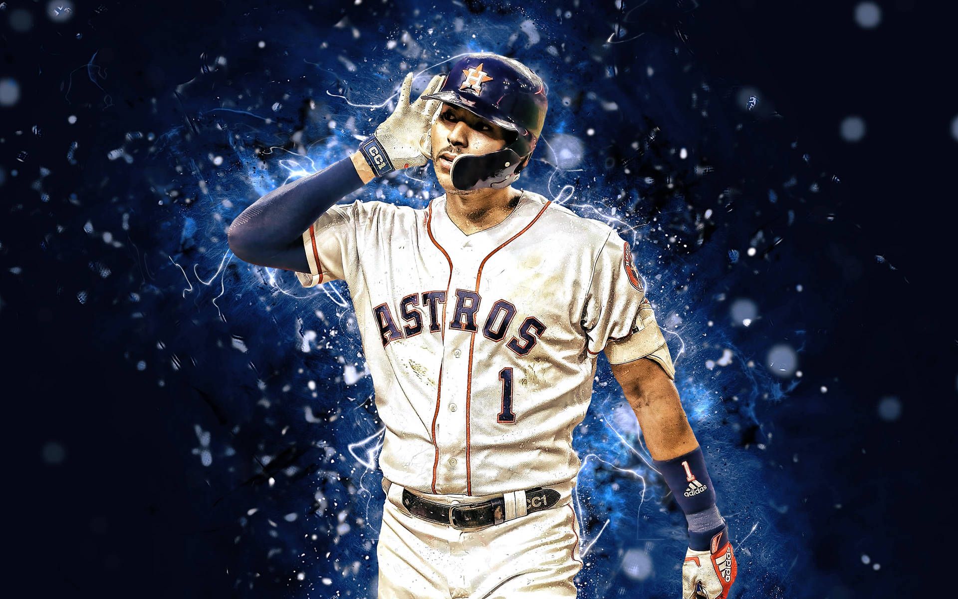 1920x1200 Download Carlos Correa Neon Lights Wallpaper