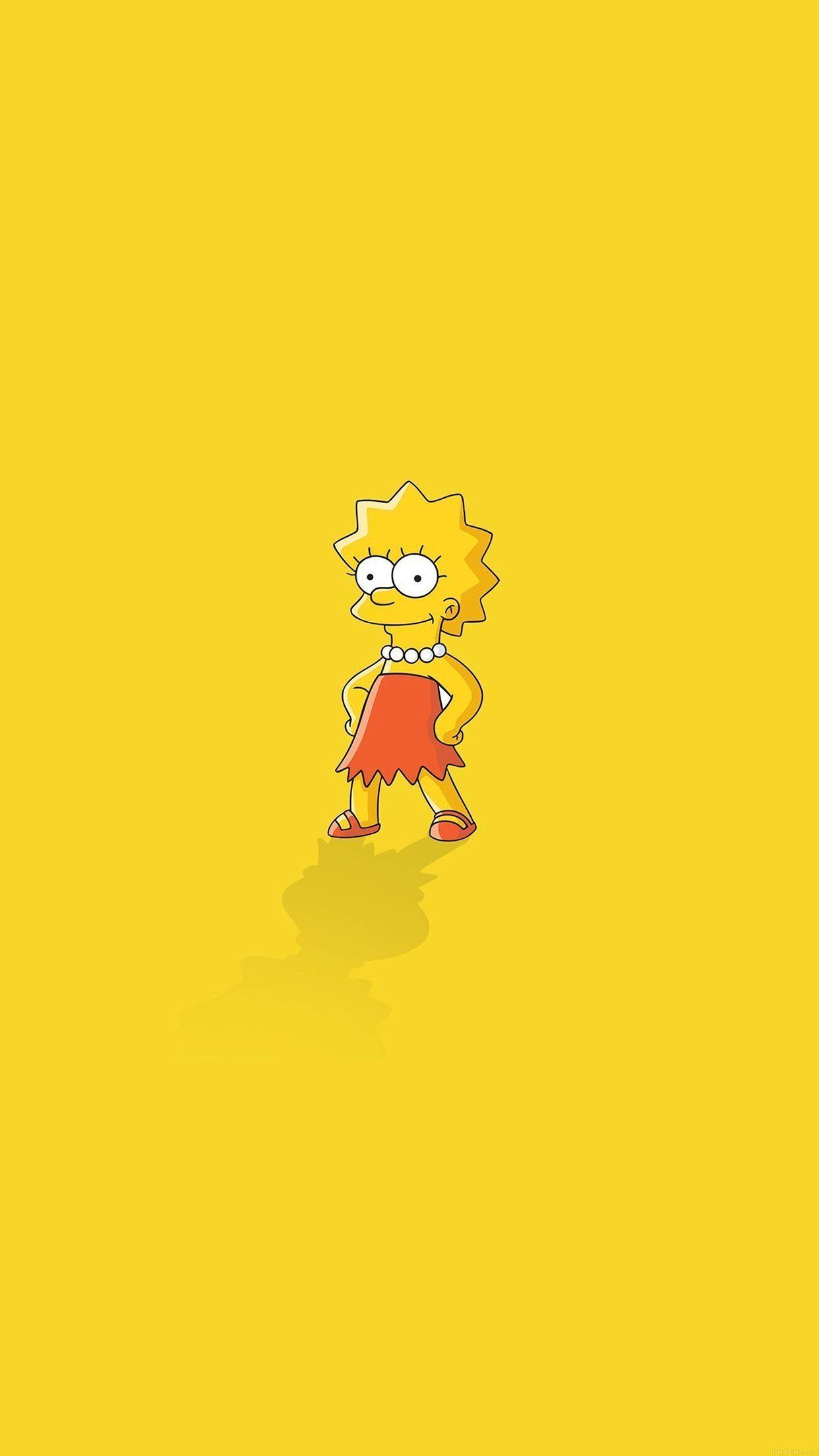 1242x2208 Lisa Simpson Minimal Simple Illust Cartoon