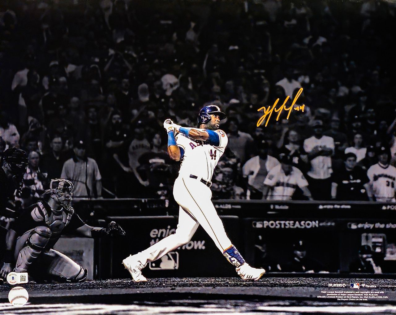 1280x1018 Yordan Alvarez Autographed 16x20 Photo Houston Astros Beckett BAS Witness Stock