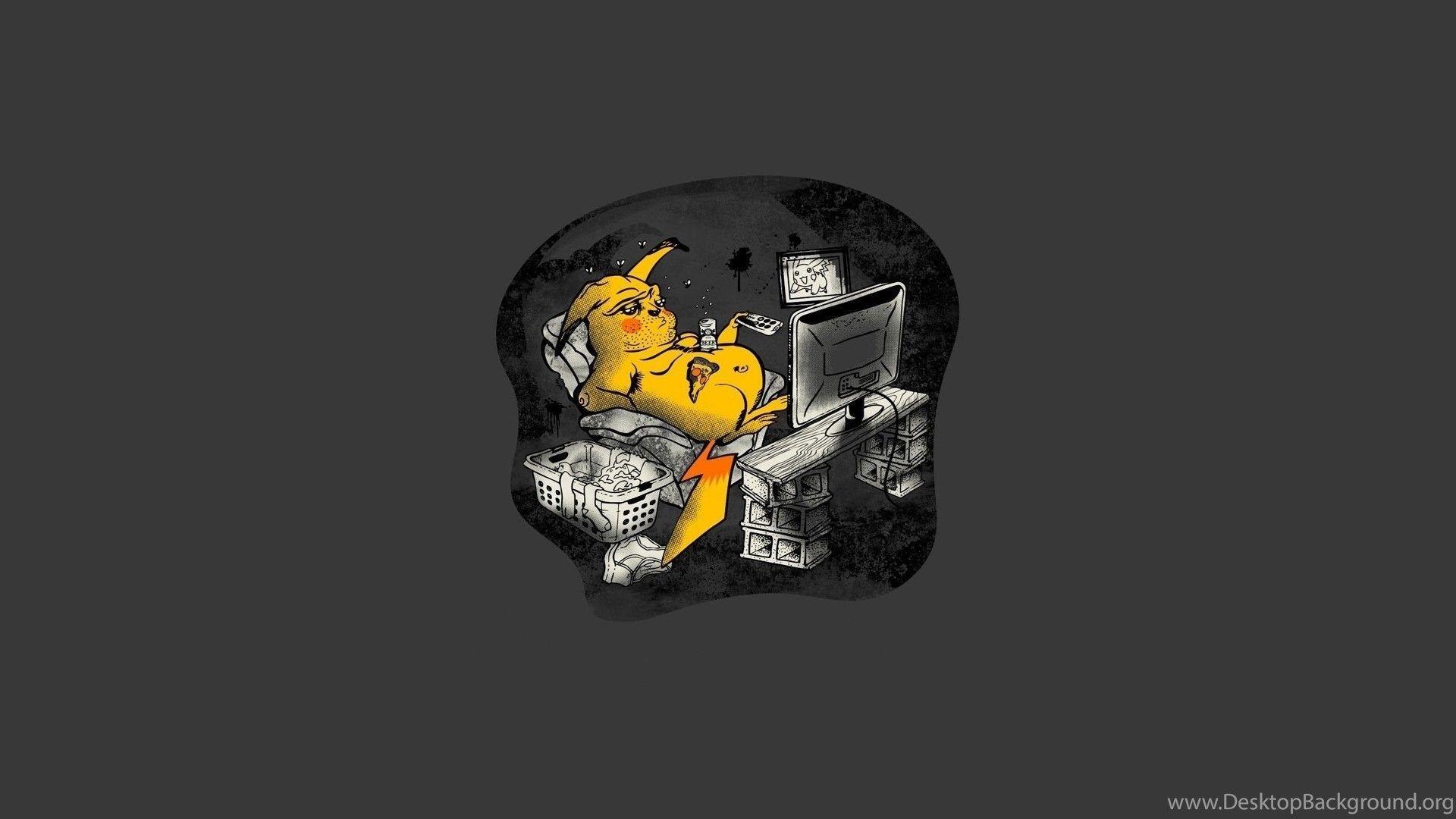 1920x1080 Pikachu Pokemon Abstract Cartoons Simple Wallpaper Desktop Background