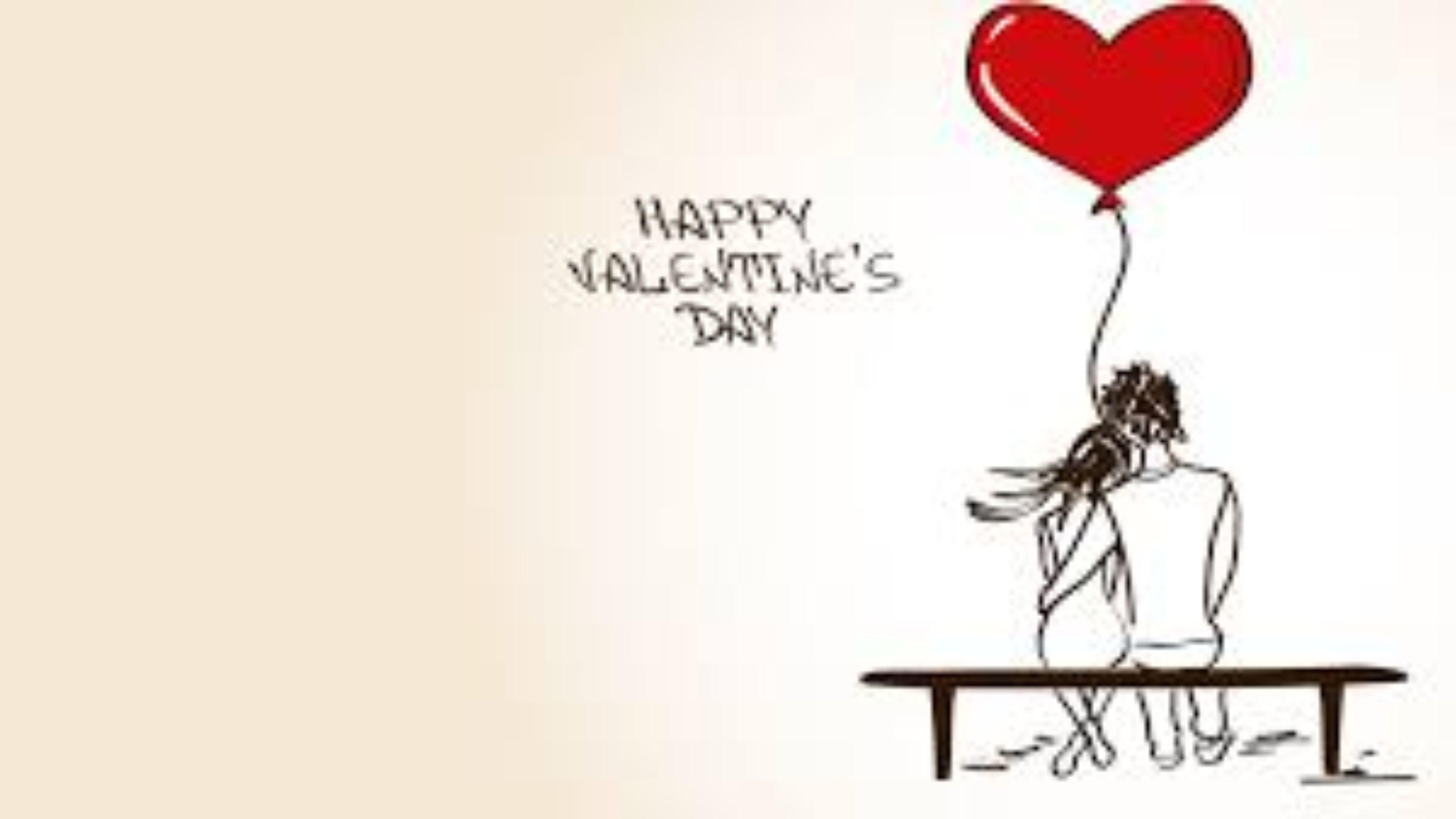 3840x2160 Cartoon Valentines Day Wallpaper