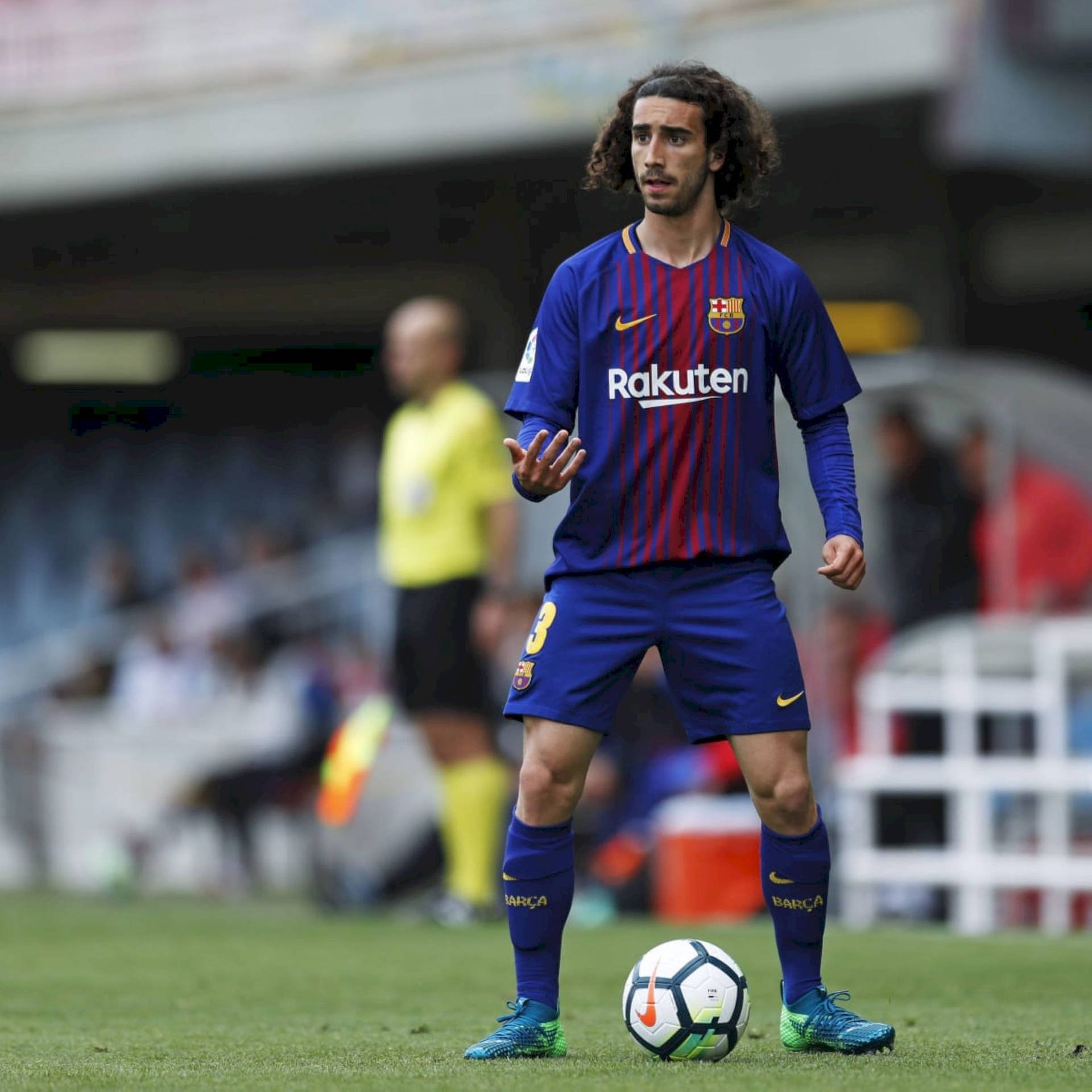 1920x1920 Download Marc Cucurella Fc Barcelona Uniform Wallpaper