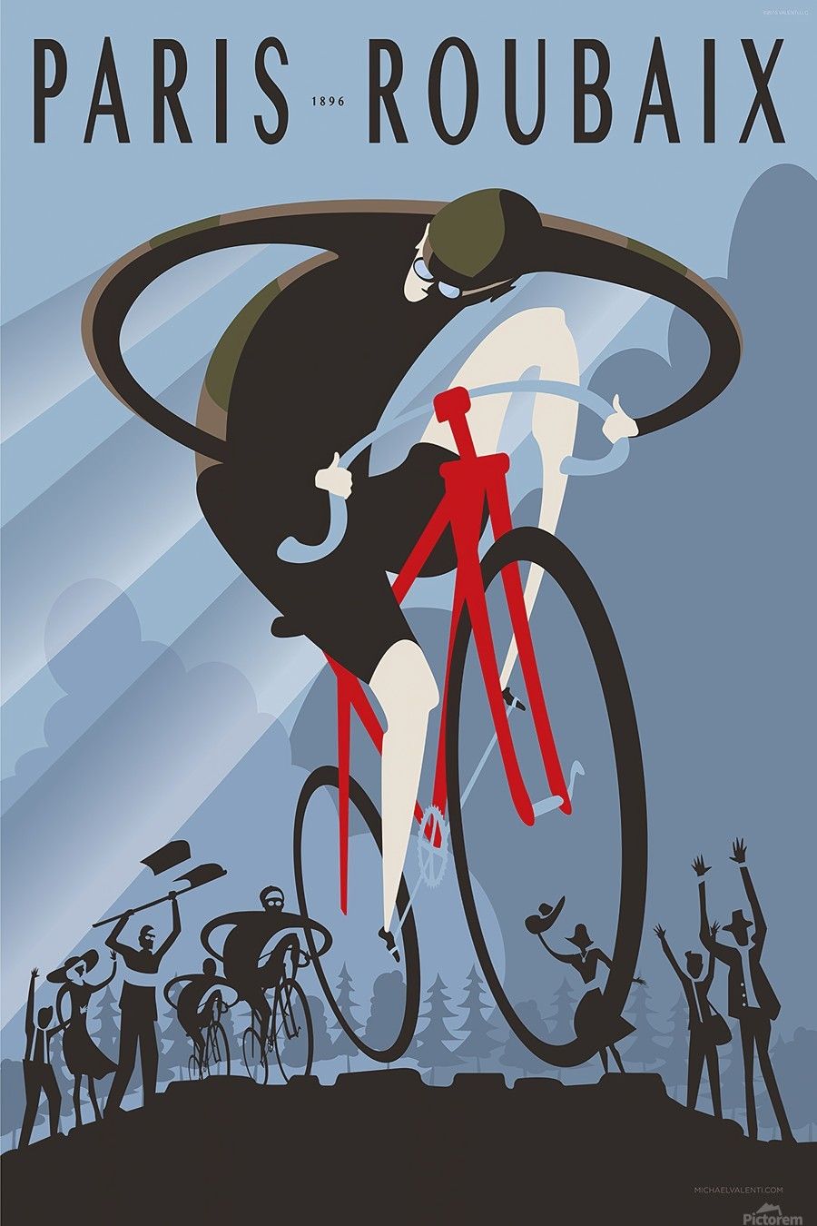 900x1350 Paris Roubaix 1896 Vintage Poster By VINTAGE POSTER Wall Art