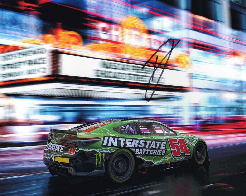 1035x824 AUTOGRAPHED 2023 Ty Gibbs Interstate Batteries CHICAGO STREET RACE Rookie S