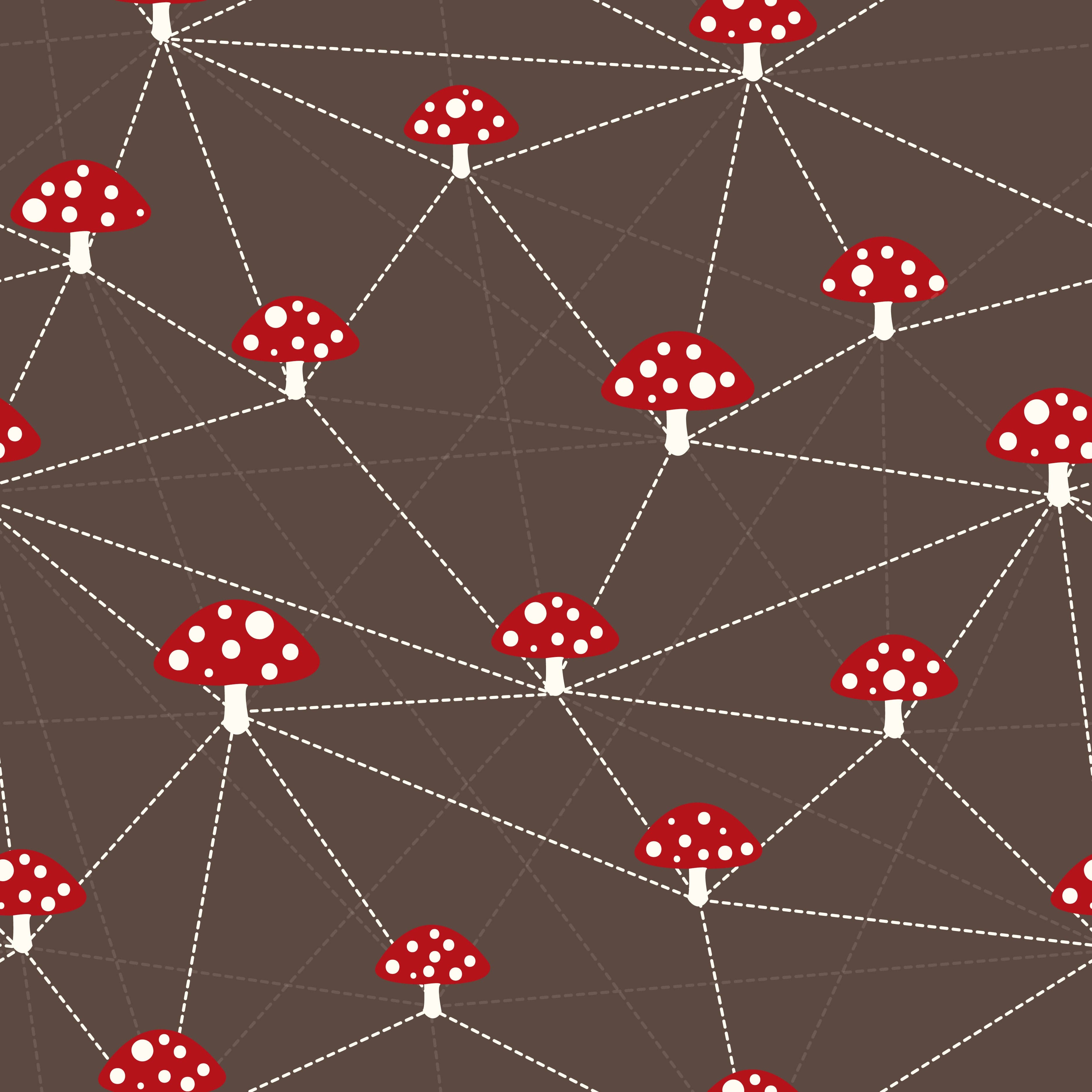 3750x3750 Mushroom Mycelium Removable Wallpaper