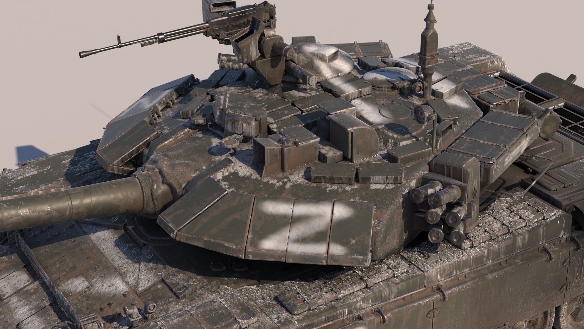1920x1080 3D Model T 90 Russian Main Battle Tank With Z Marks
