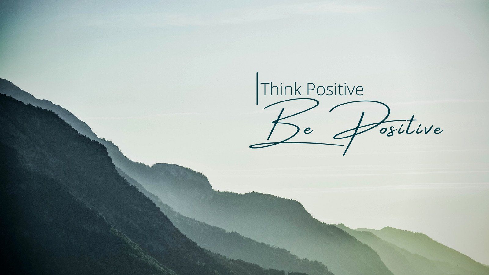 1600x900 Free and customizable think positive wallpaper templates