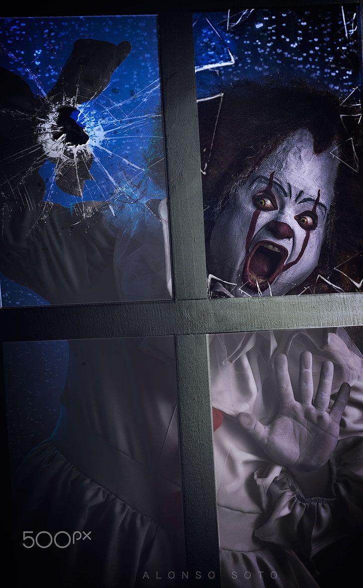 728x1178 HD wallpaper: clowns, Alonso Soto, 500px, spooky, fear, emotion, adult, horror