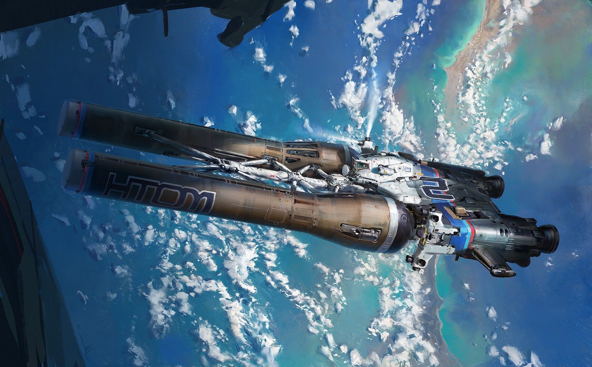 1920x1190 space, Space Art, Artwork, Digital Art, Concept Art, Spaceship Wallpaper HD / Desktop and Mobile Background