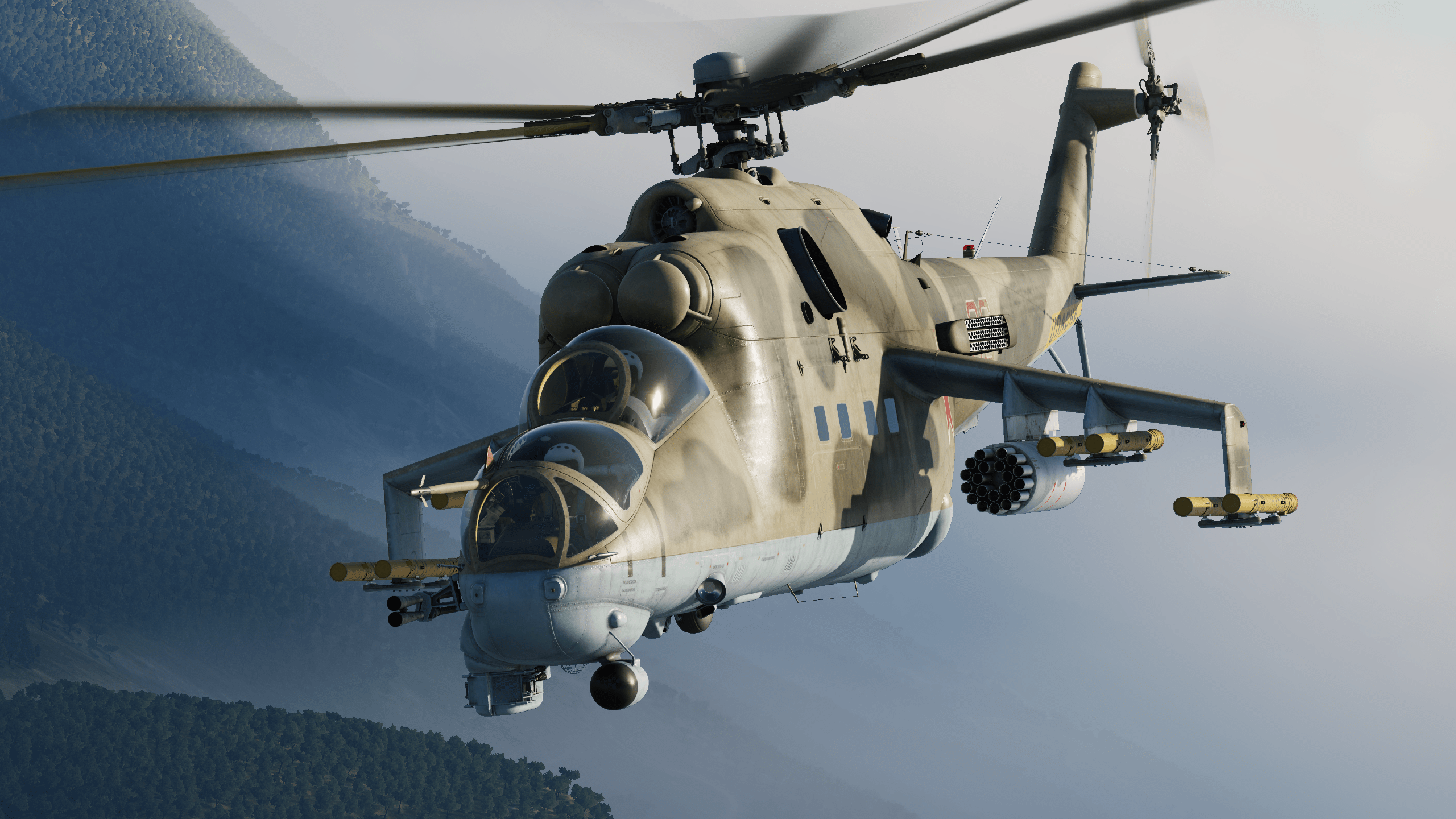 2560x1440 Mil Mi 24 Helicopter Wallpaper