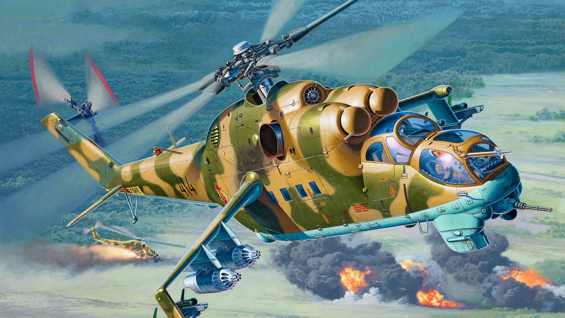1920x1080 Mil Mi 24 Attack Helicopter HD Military Aircraft Wallpaperx1080