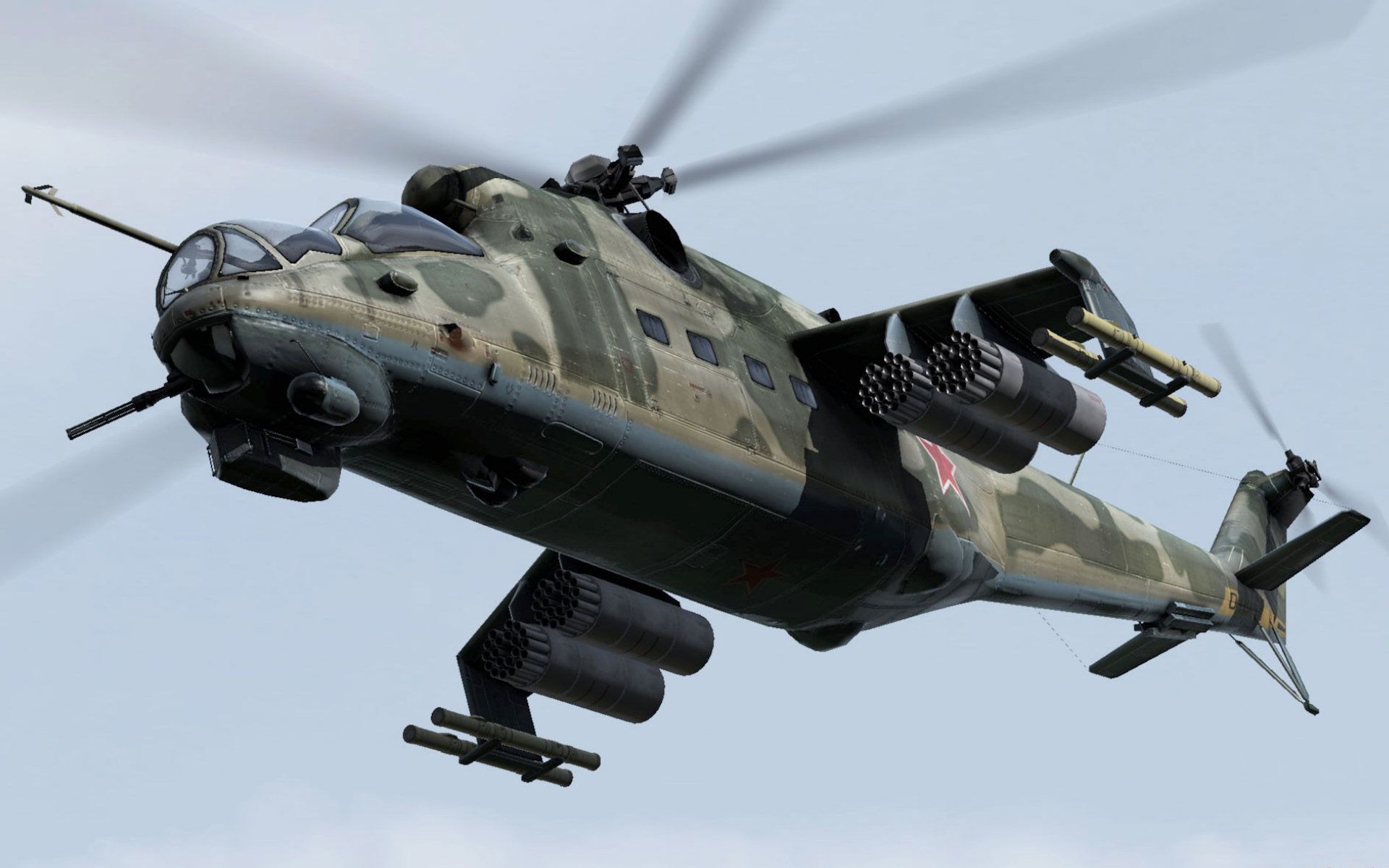 1920x1200 HD Wallpaper Of The Mil Mi 24 Military Helicopterx1200