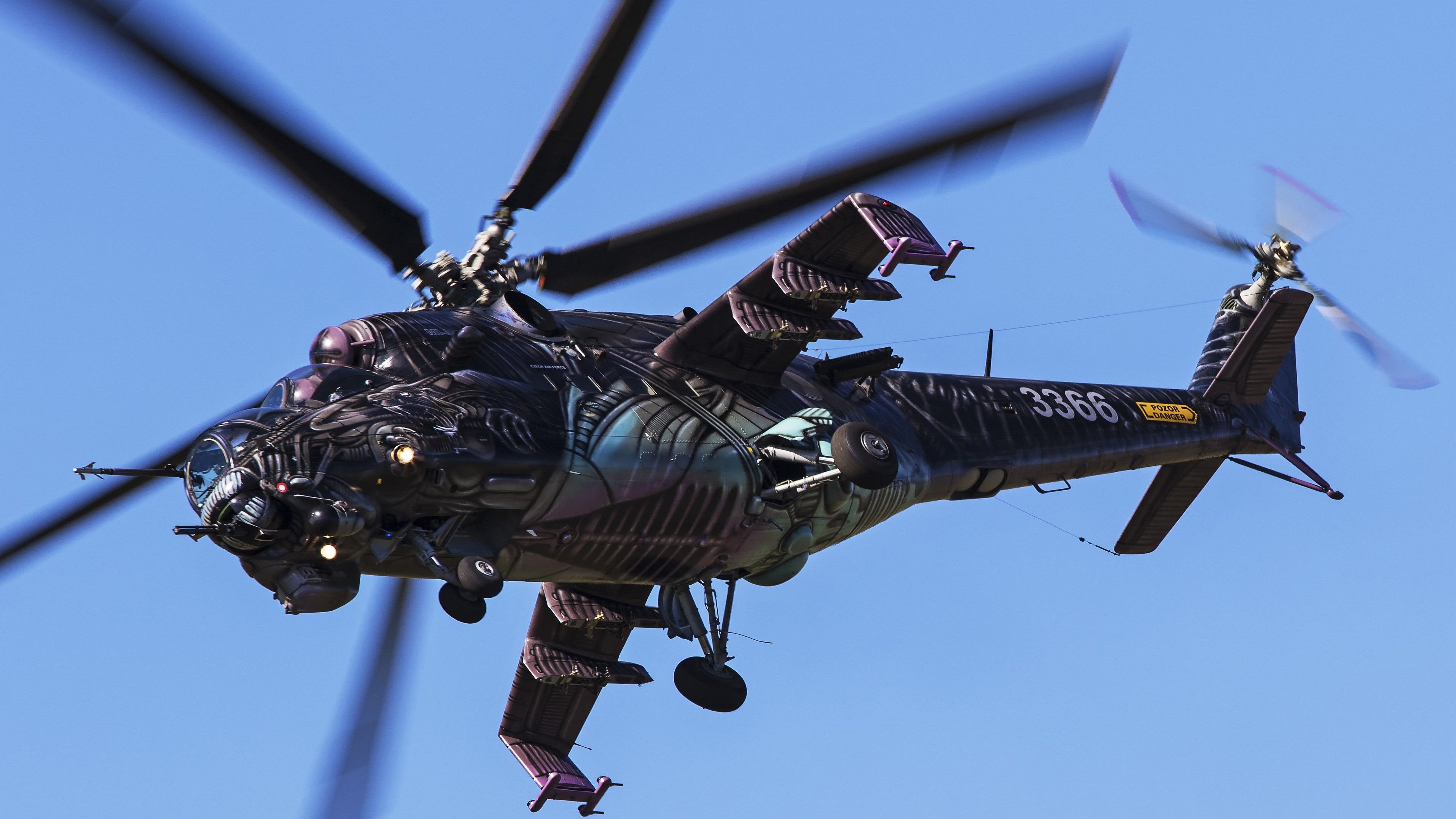 3840x2160 Attack Helicopter Mil Mi 24 Wallpaper