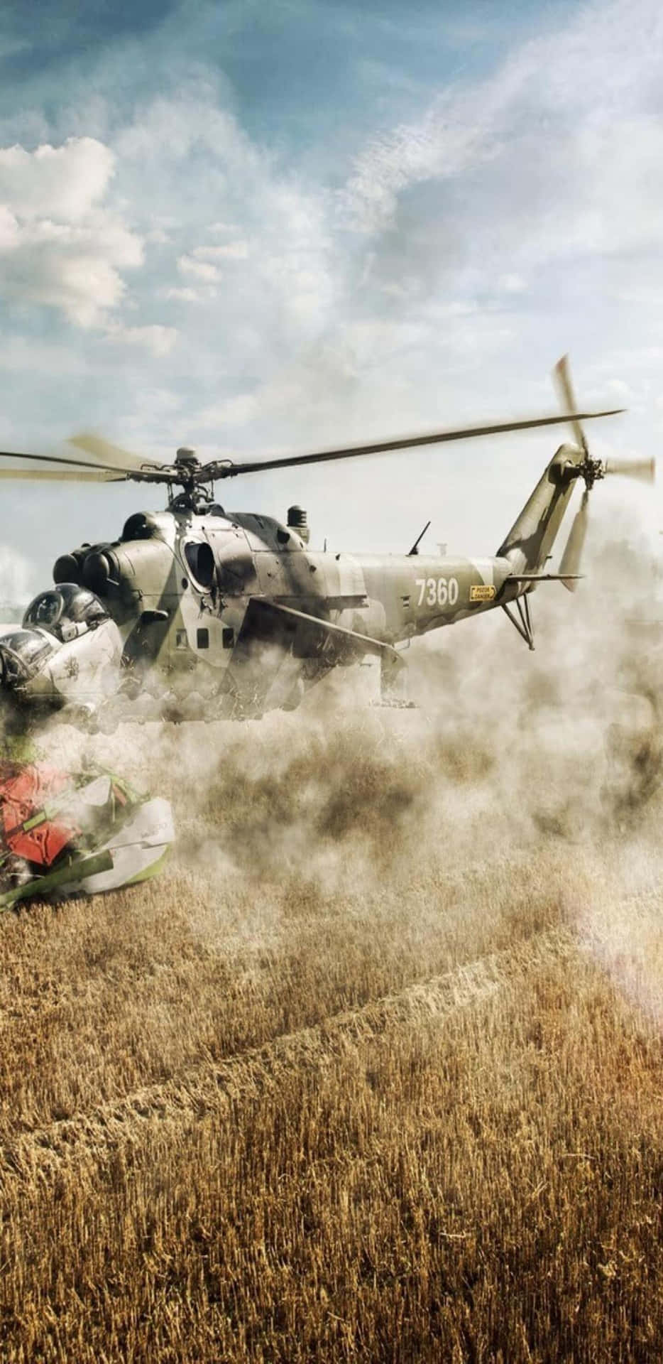 934x1920 Download Pixel 3xl Helicopters Background Landing Mil Mi 24