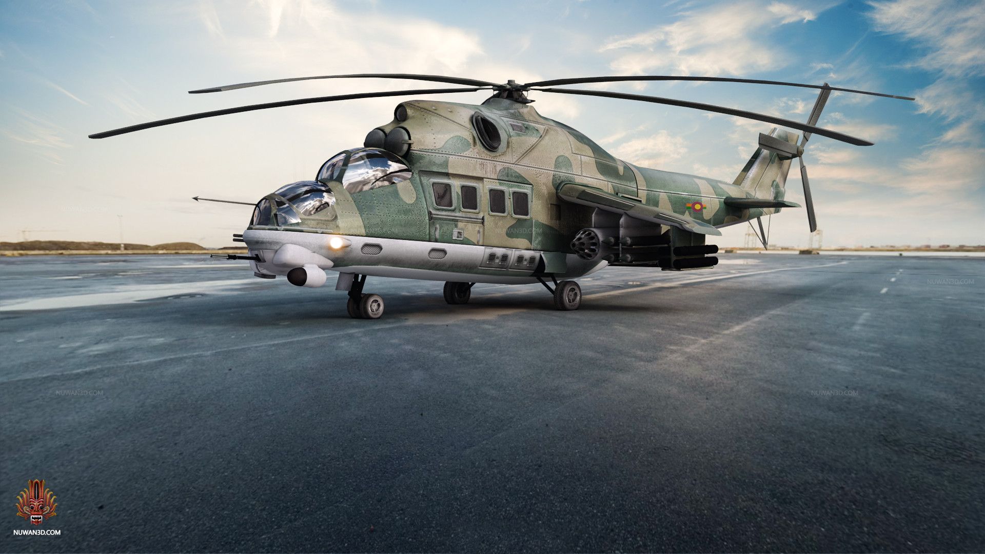 1920x1080 Mi 24 helicopter