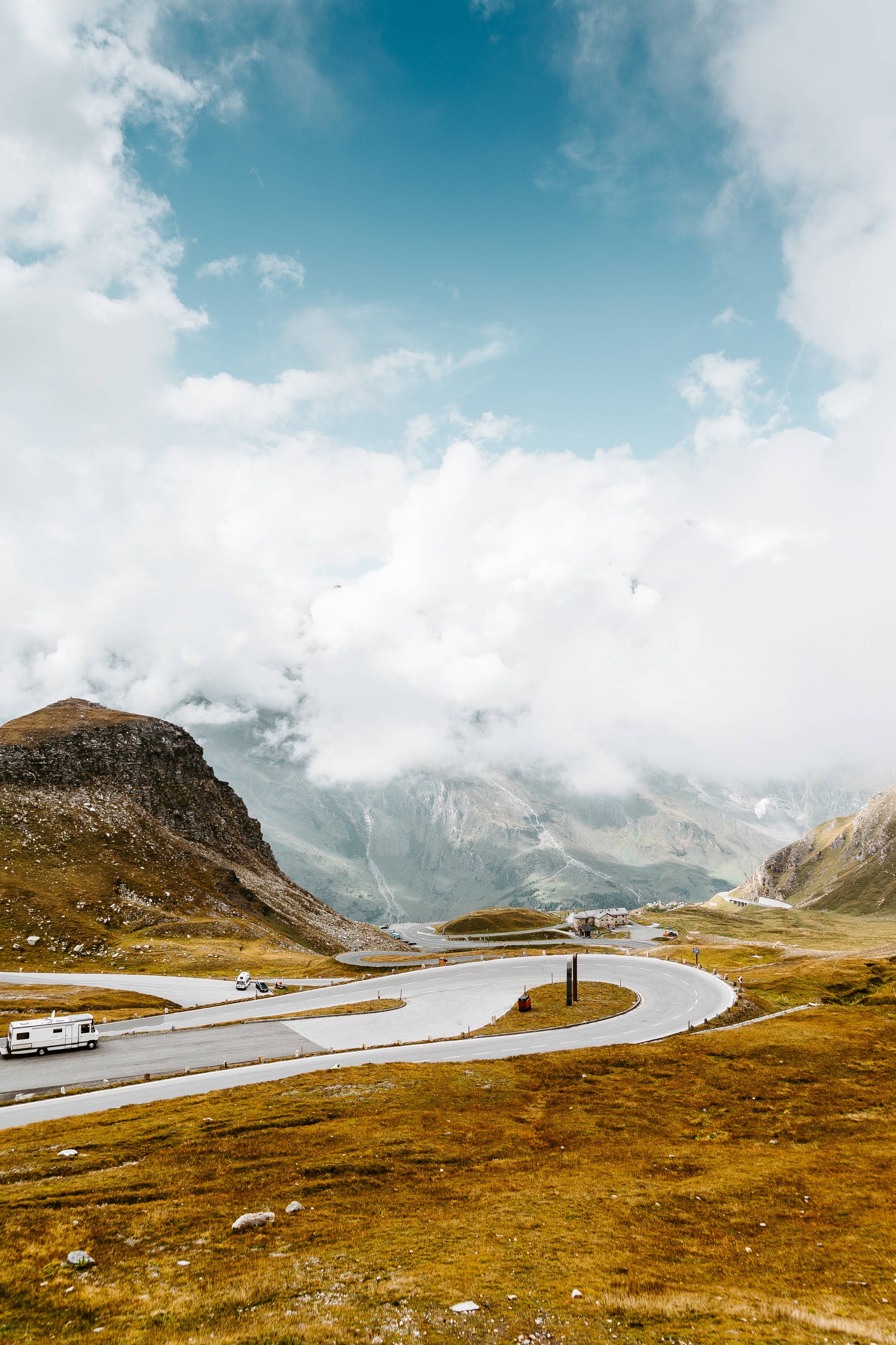 2210x3315 ZigZag Turns on Grossglockner High Alpine Road, Austria. Free Car Photo