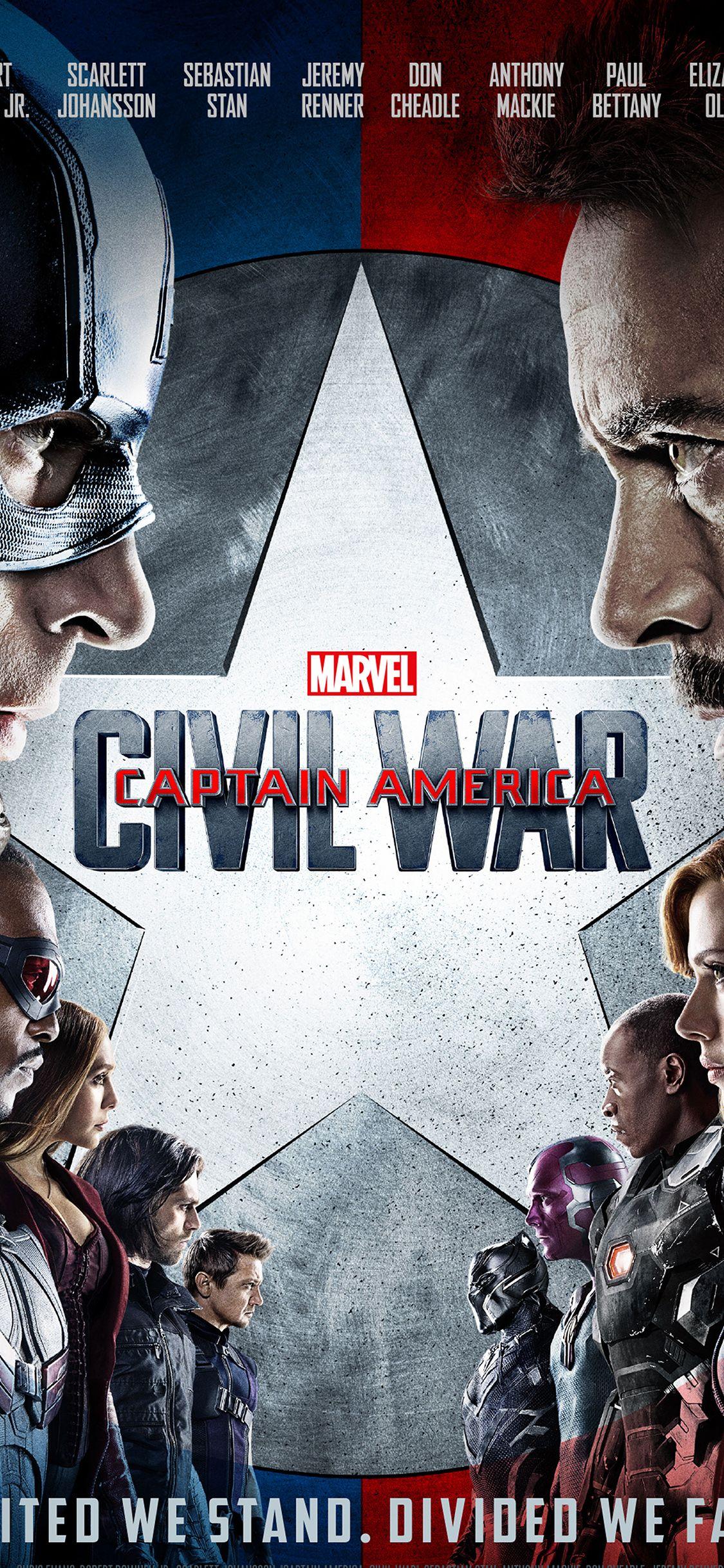 1125x2436 Civilwar Avengers Hero Captain America Poster