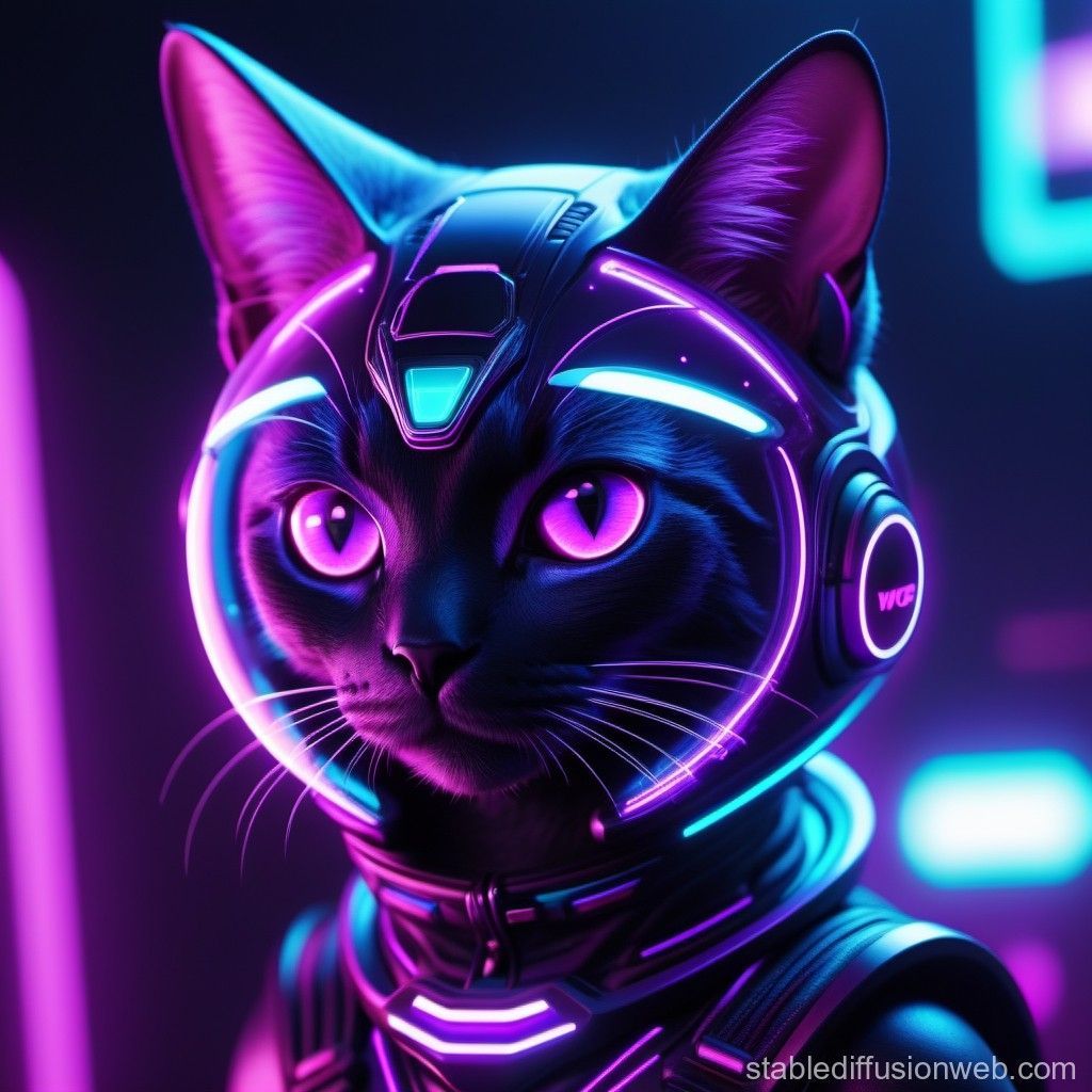 1024x1024 Alien Cat Wallpaper