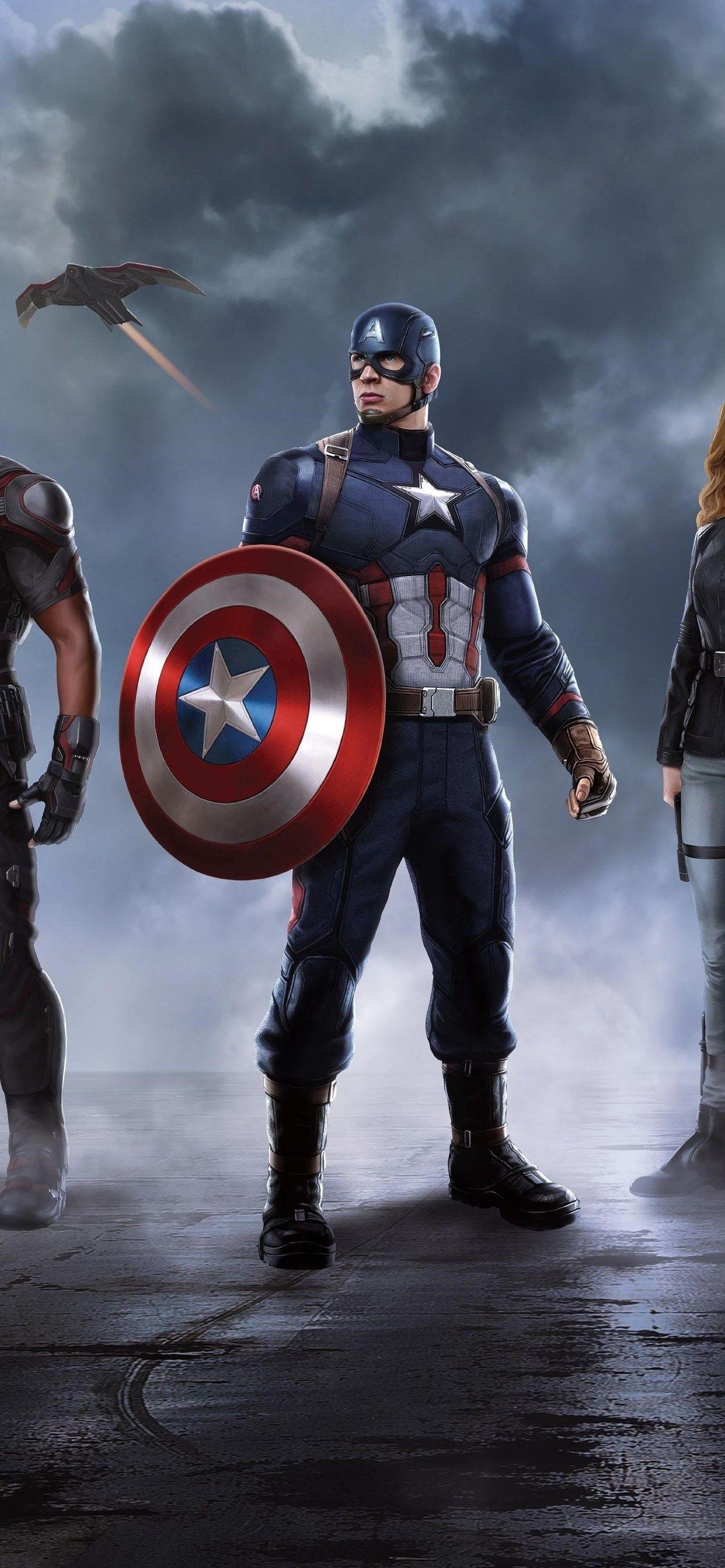 1242x2688 Captain America Crew In Captain America Civil War iPhone