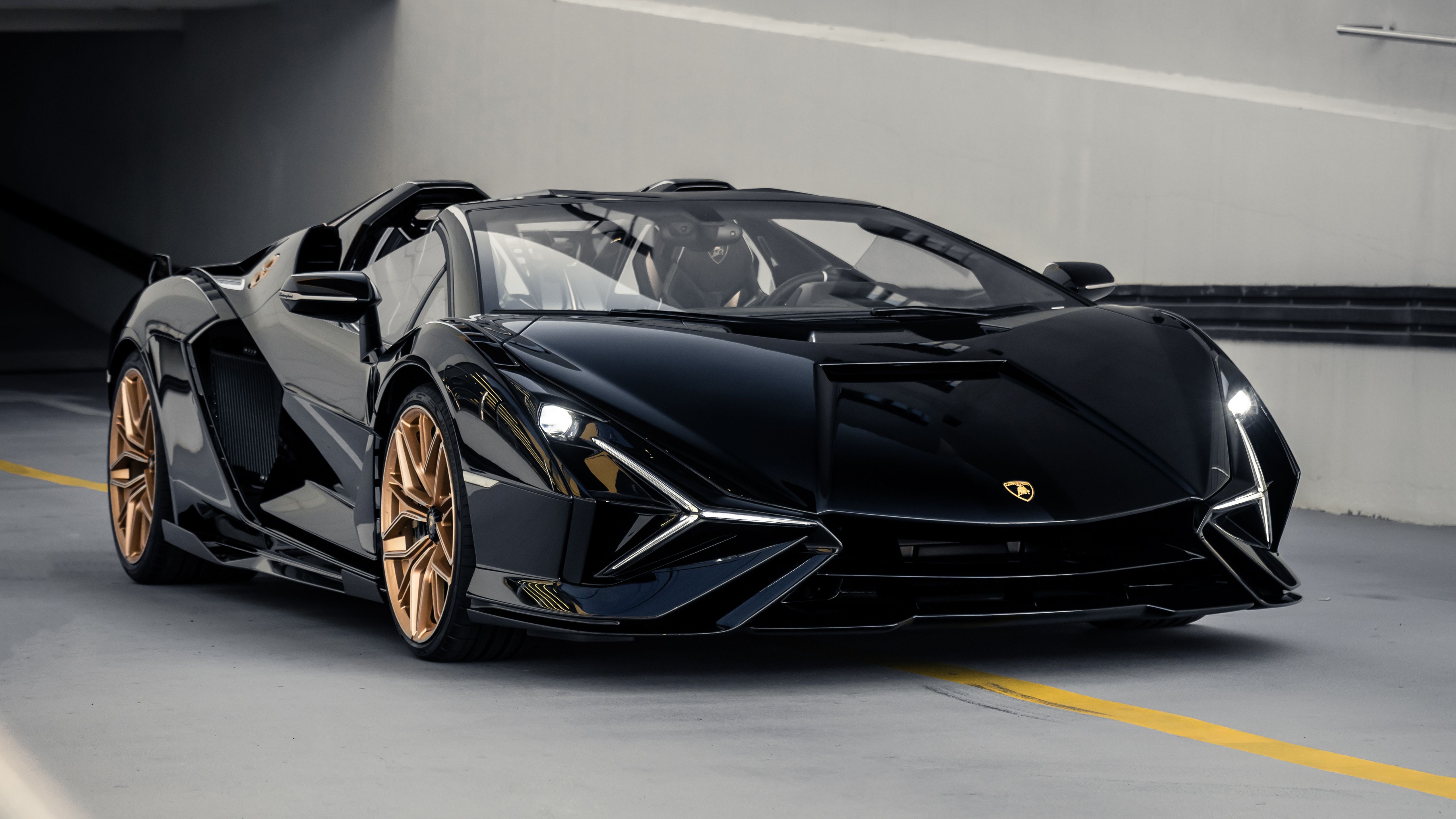 5120x2880 Lamborghini Sian FKP 37 Black 5K Wallpaper Car Wallpaper