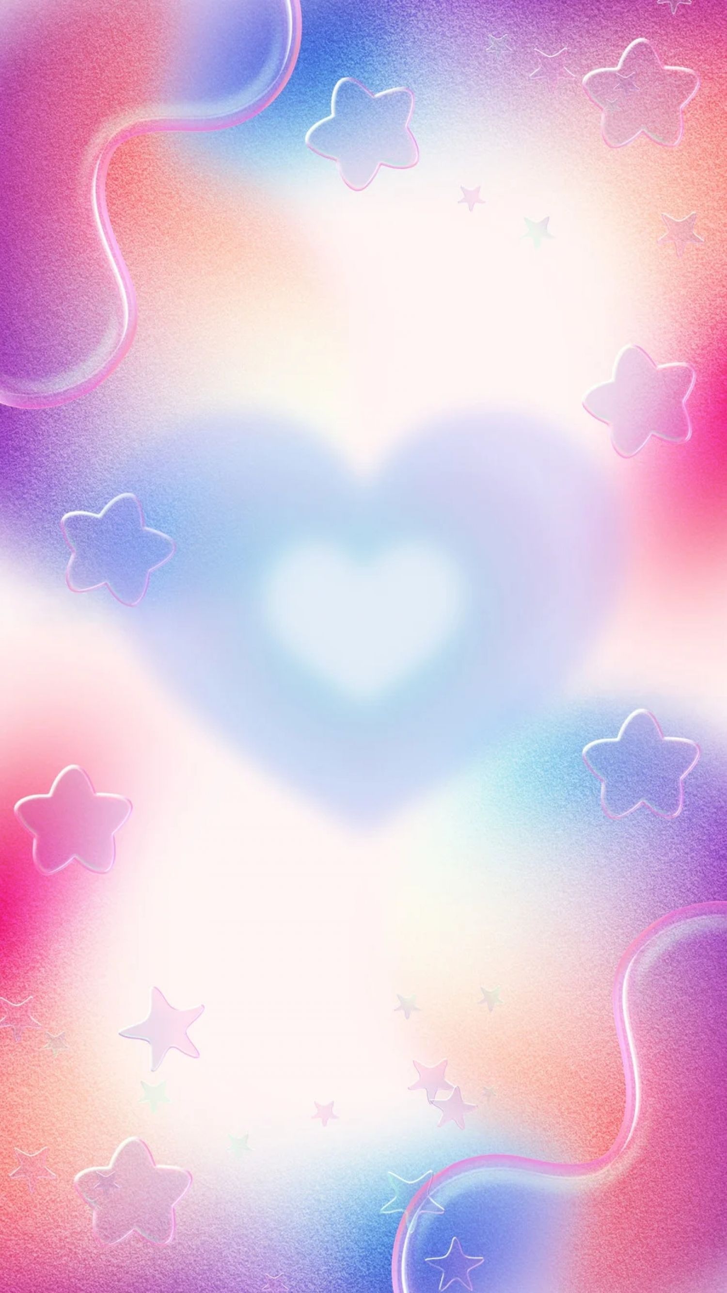 1500x2666 Y2K Stars Texture 2000s Digital Illustration Art