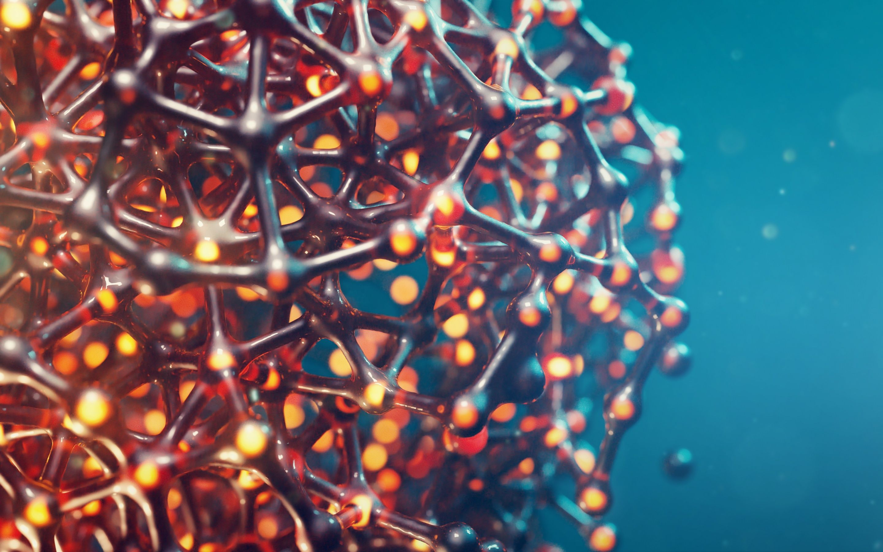 2880x1800 Molecular Wallpaper 4K, 3D model, Cellular structure