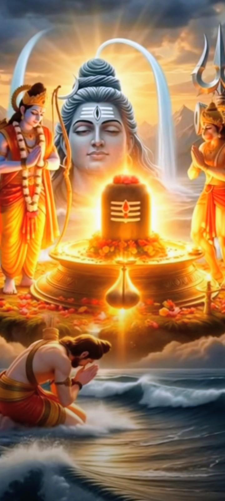 720x1600 Gauri shankar Rama Hanumana