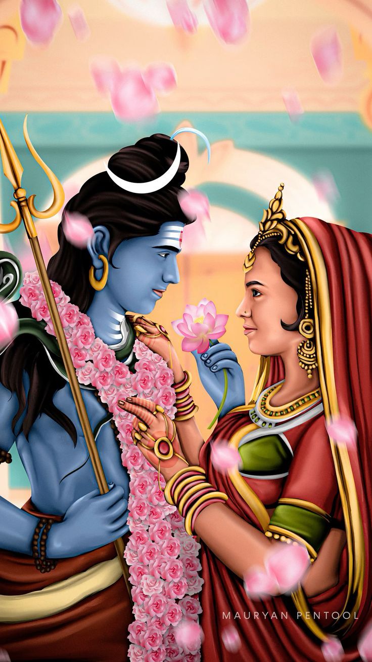 736x1308 Shivratri Mahadev Gauri Shankar Parvati Mauryan Pentool