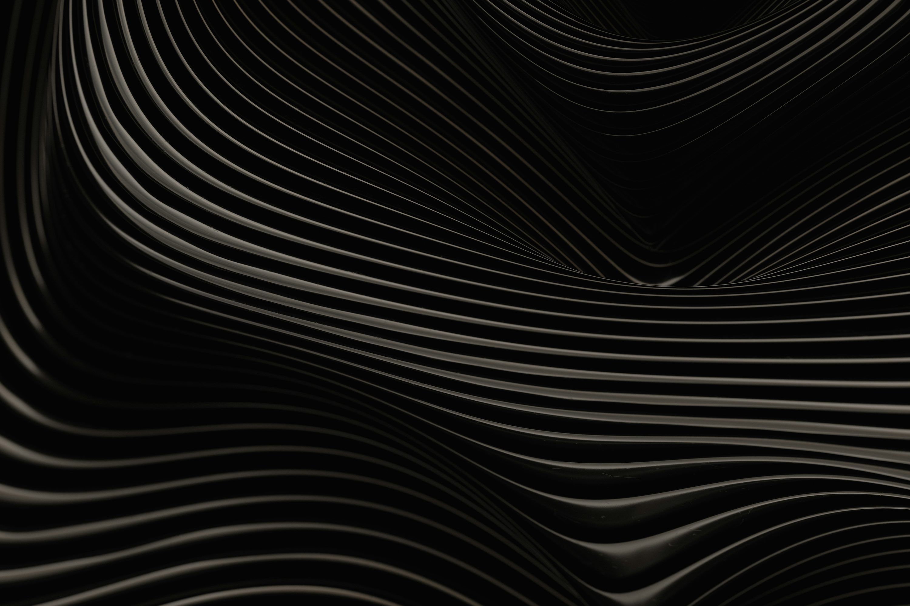 3000x2000 An abstract black and white background with wavy lines photo