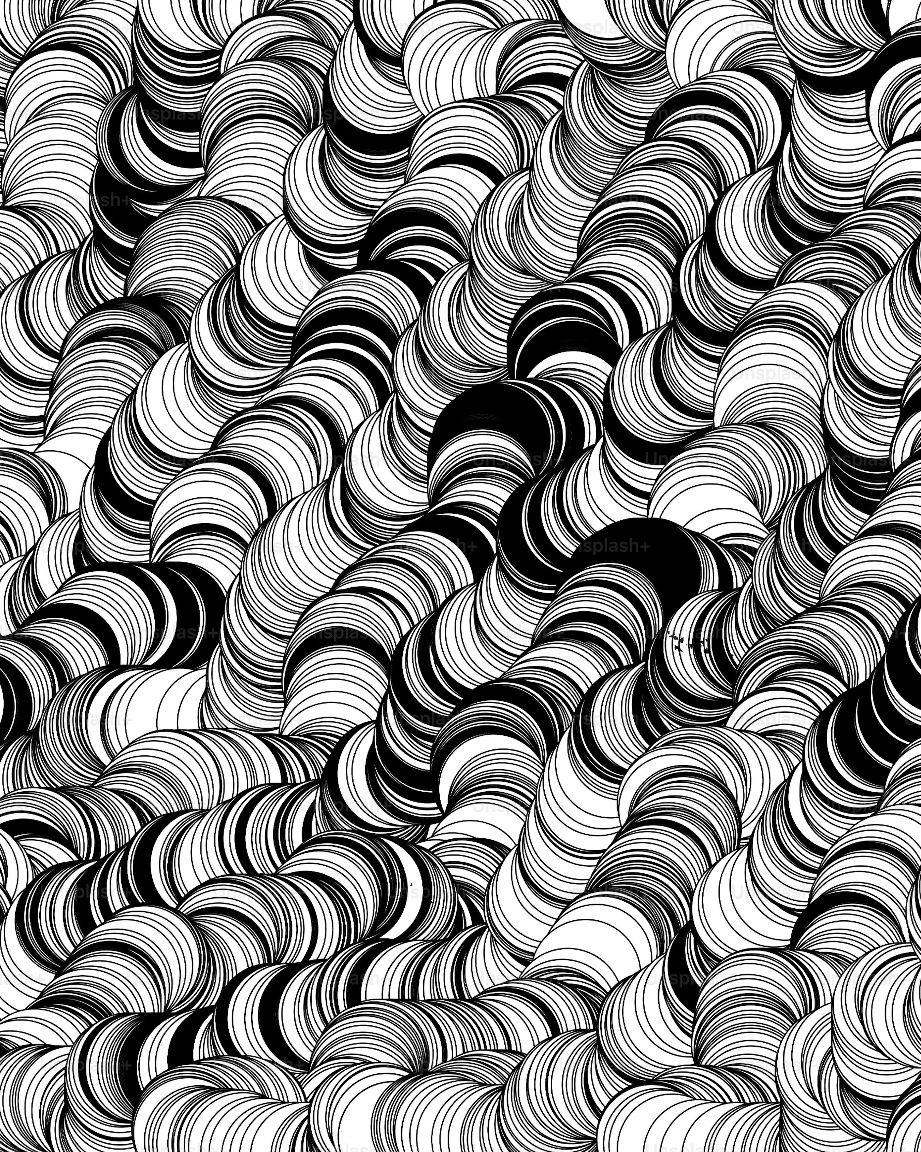 3000x3750 An abstract black and white background with wavy lines photo
